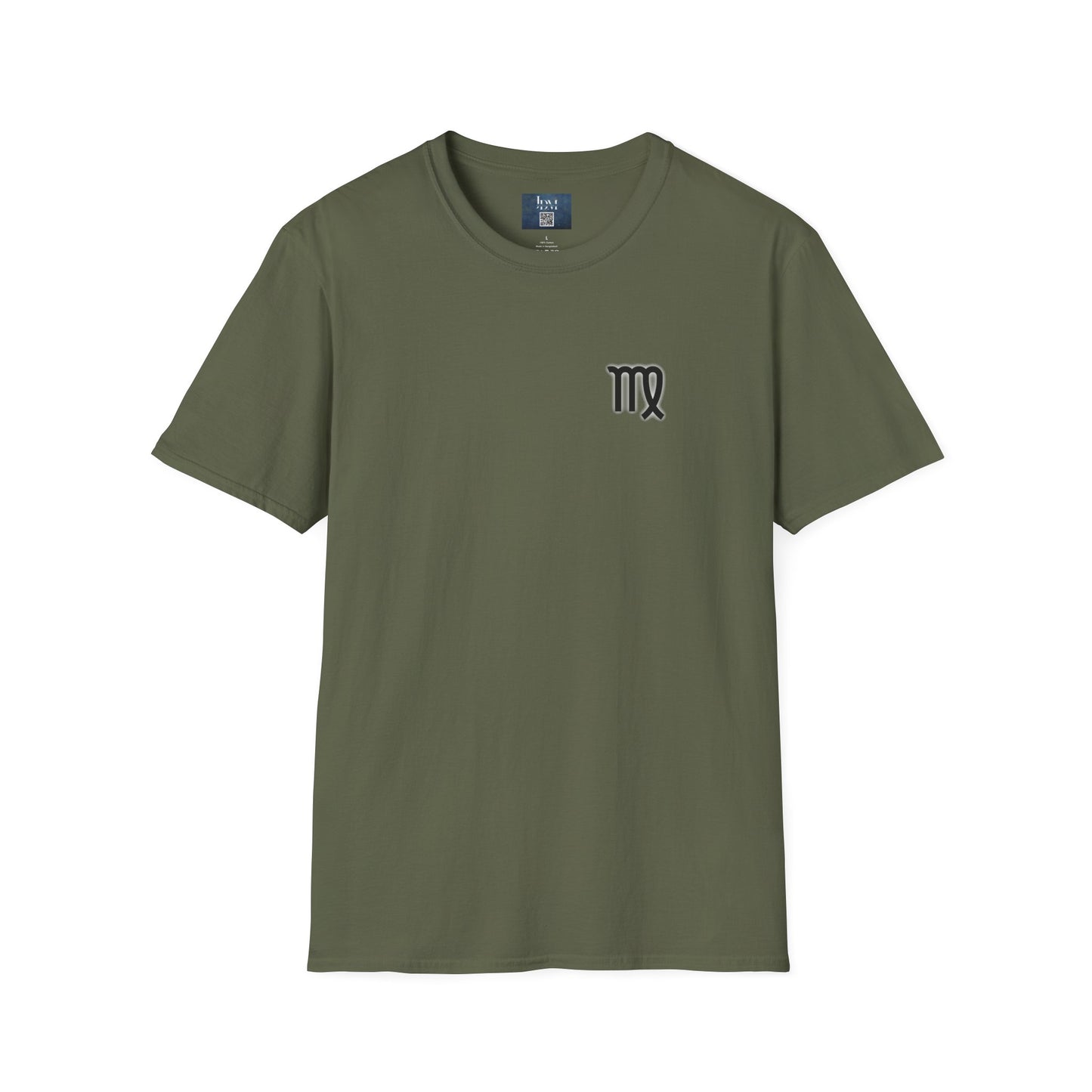 Virgo Zodiac Crew Neck T-Shirt – Hand-Drawn Celestial Design (Non-AI)