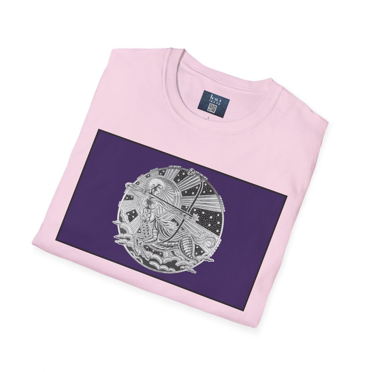 Sagittarius Zodiac Crew Neck T-Shirt – Hand-Drawn Celestial Design (Non-AI) Universal