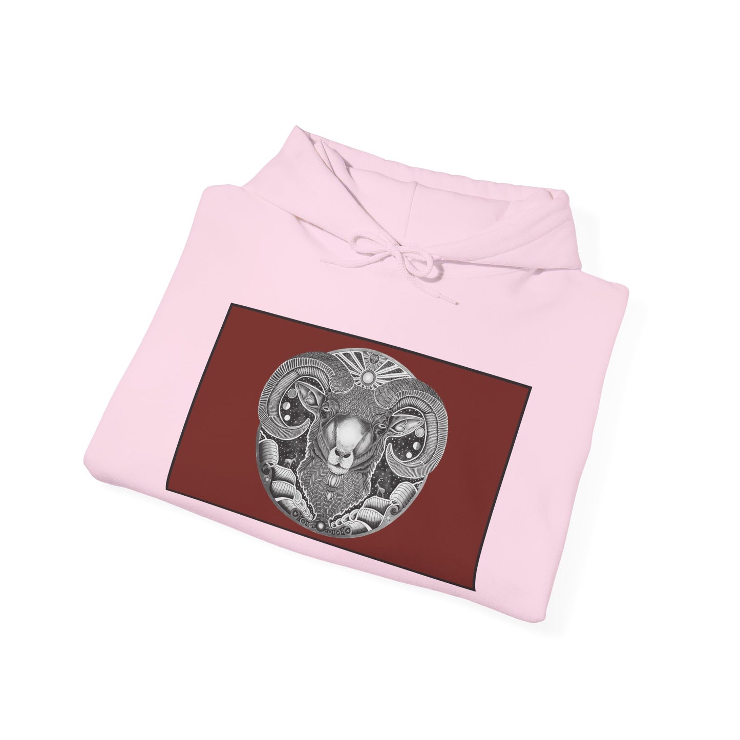 Aries Zodiac Hoodie - Hand-Drawn Celestial Design (Non-AI) Universal