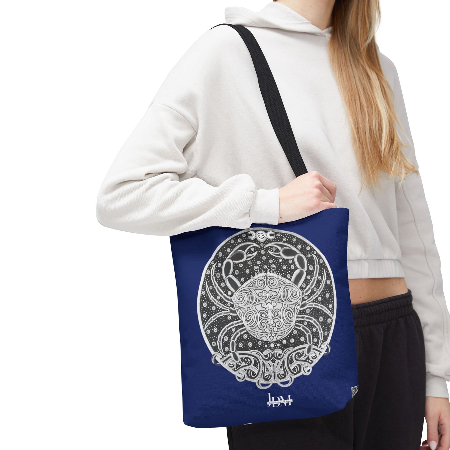 Cancer Zodiac Tote Bag - Hand-Drawn Celestial Design (Non-AI) Universal