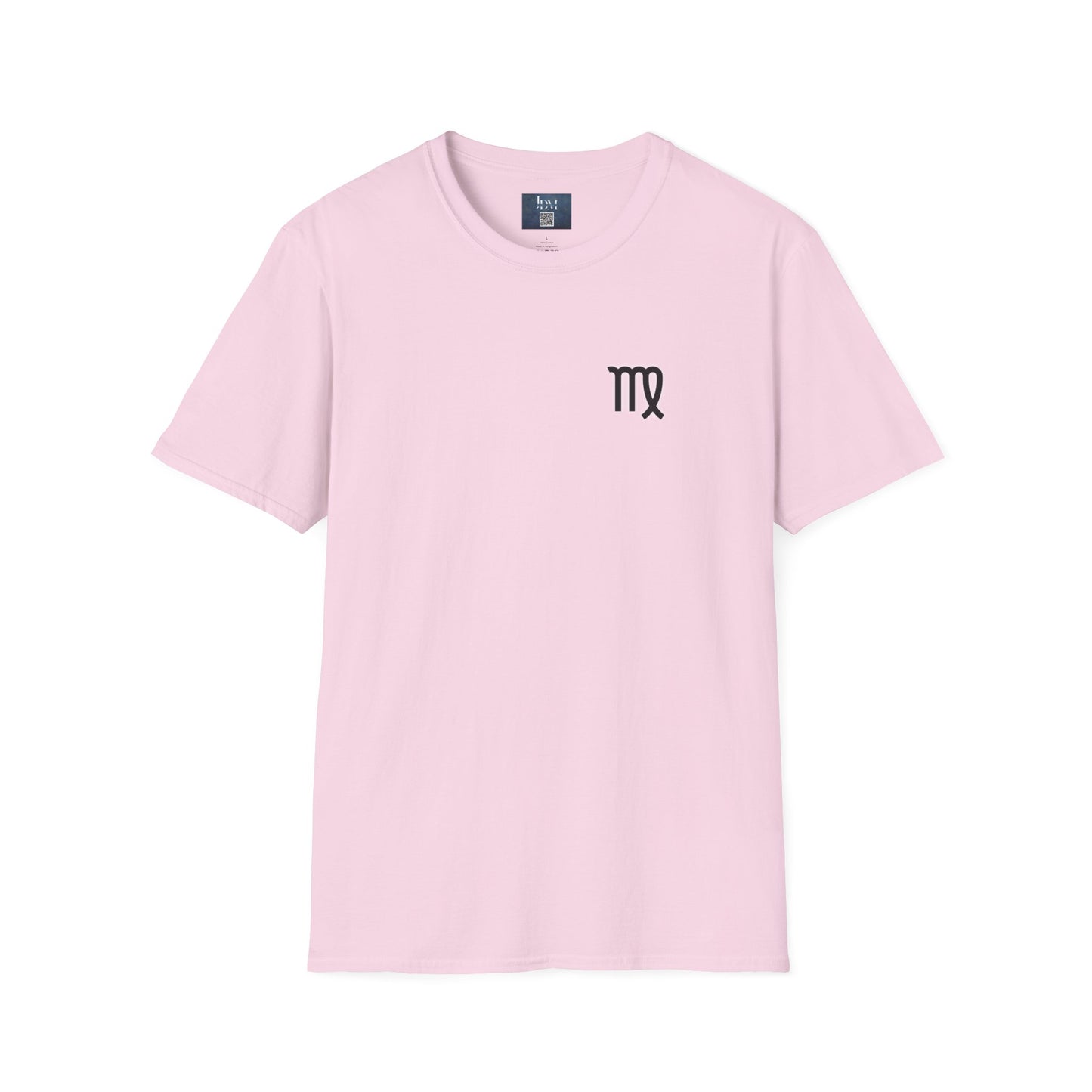 Virgo Zodiac Crew Neck T-Shirt – Hand-Drawn Celestial Design (Non-AI)