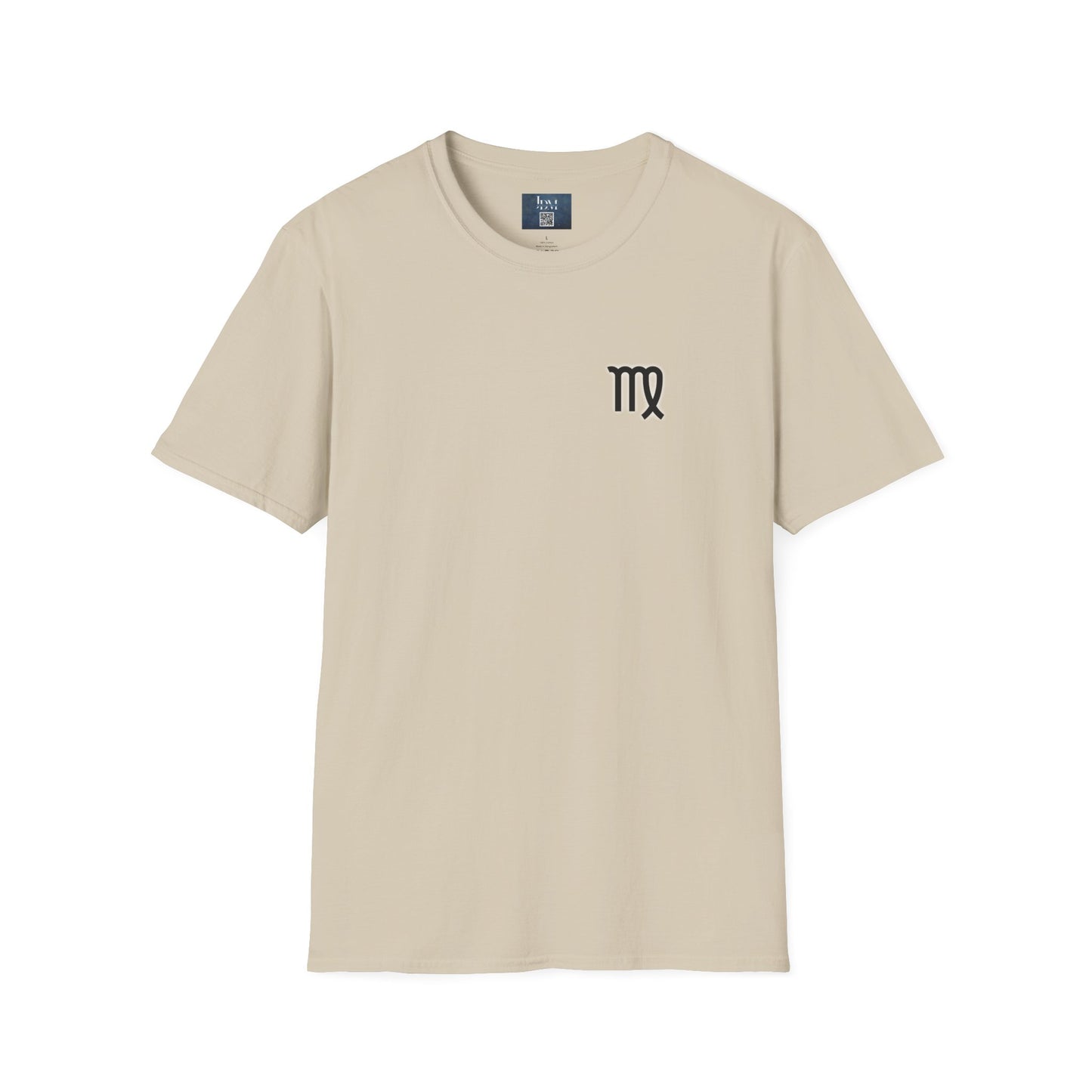 Virgo Zodiac Crew Neck T-Shirt – Hand-Drawn Celestial Design (Non-AI)