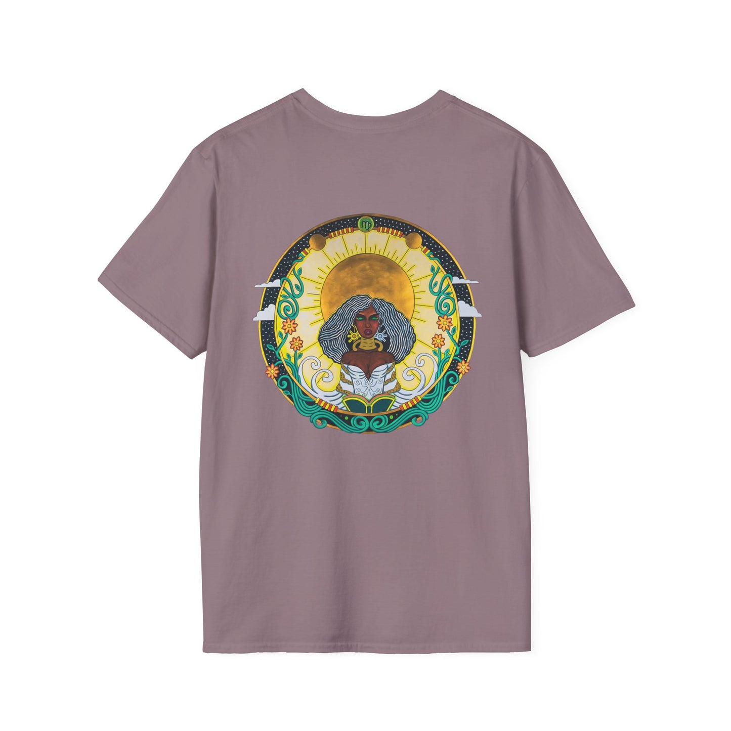Virgo Zodiac Crew Neck T-Shirt – Hand-Drawn Celestial Design (Non-AI)