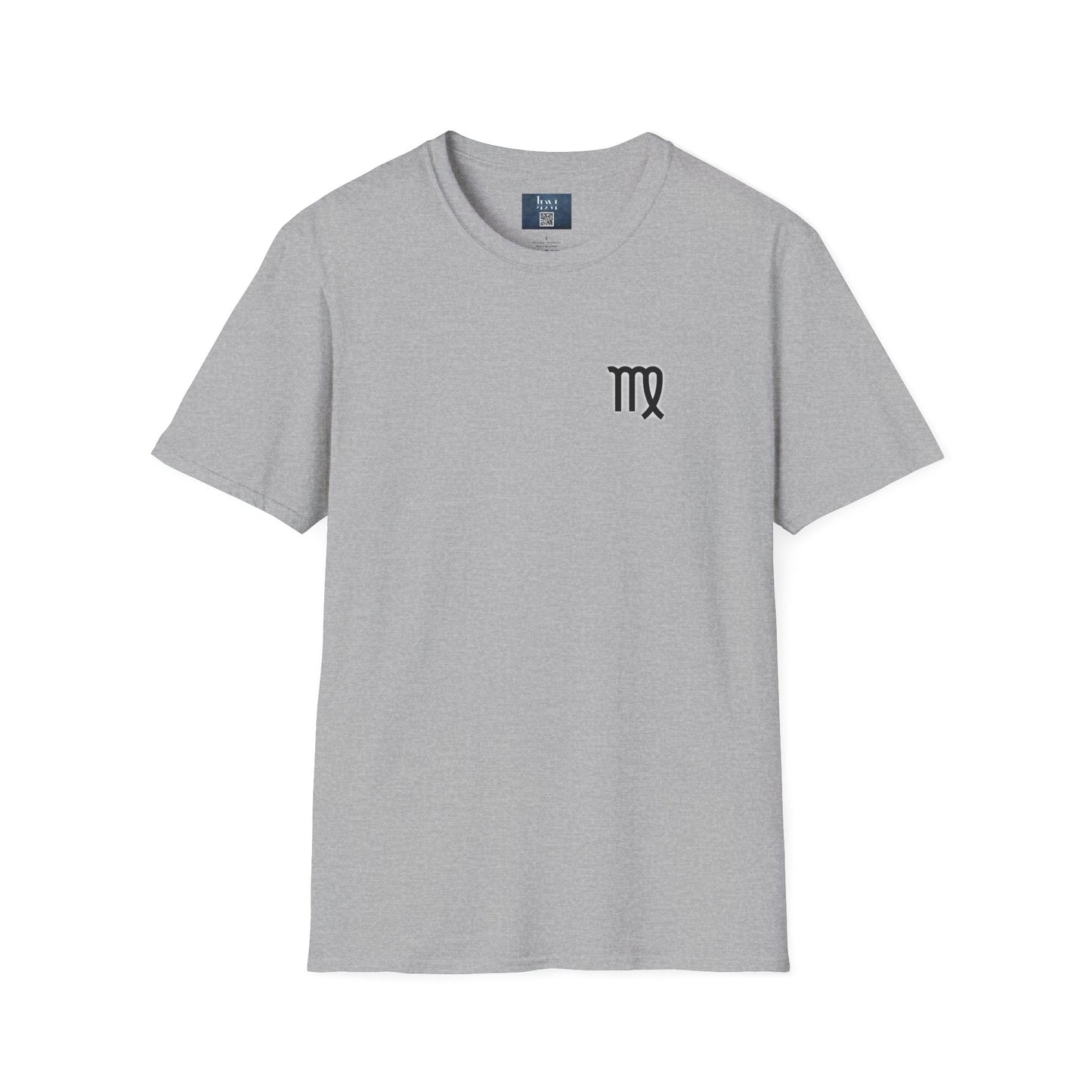 Virgo Zodiac Crew Neck T-Shirt – Hand-Drawn Celestial Design (Non-AI)