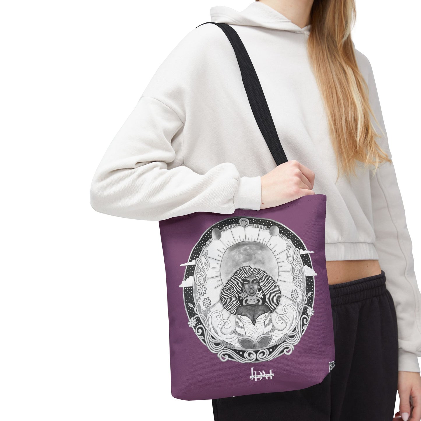 Virgo Zodiac Tote Bag - Hand-Drawn Celestial Design (Non-AI) Universal