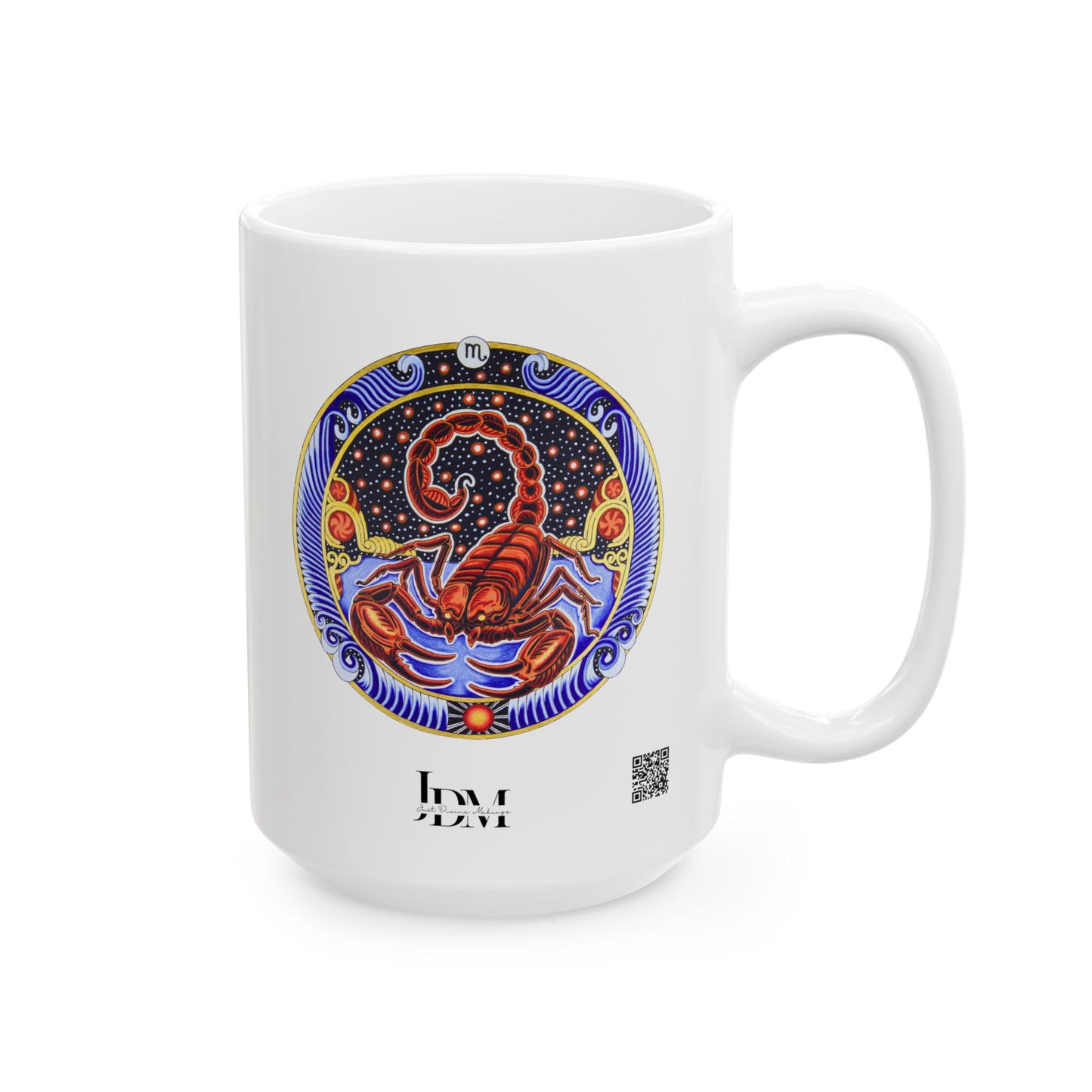 Scorpio Zodiac Mug – Hand-Drawn Celestial Design (Non-AI)