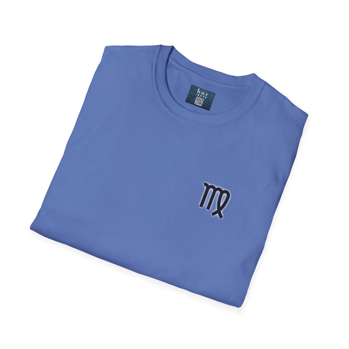 Virgo Zodiac Crew Neck T-Shirt – Hand-Drawn Celestial Design (Non-AI)