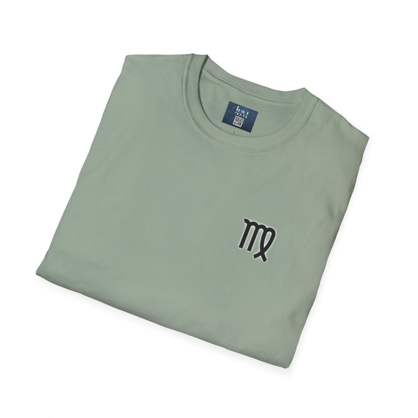 Virgo Zodiac Crew Neck T-Shirt – Hand-Drawn Celestial Design (Non-AI)