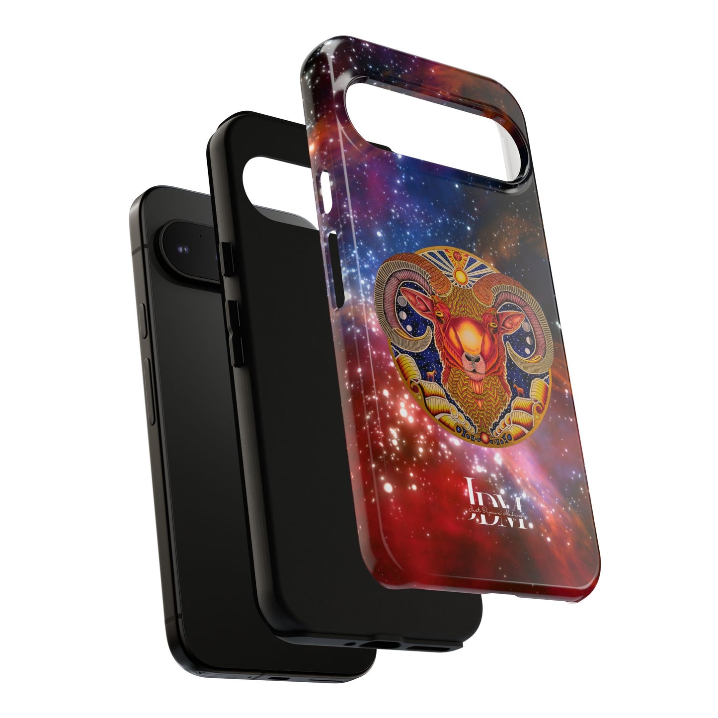 Aries Zodiac Tough Phone Case – Hand-Drawn Celestial Design (Non-AI)