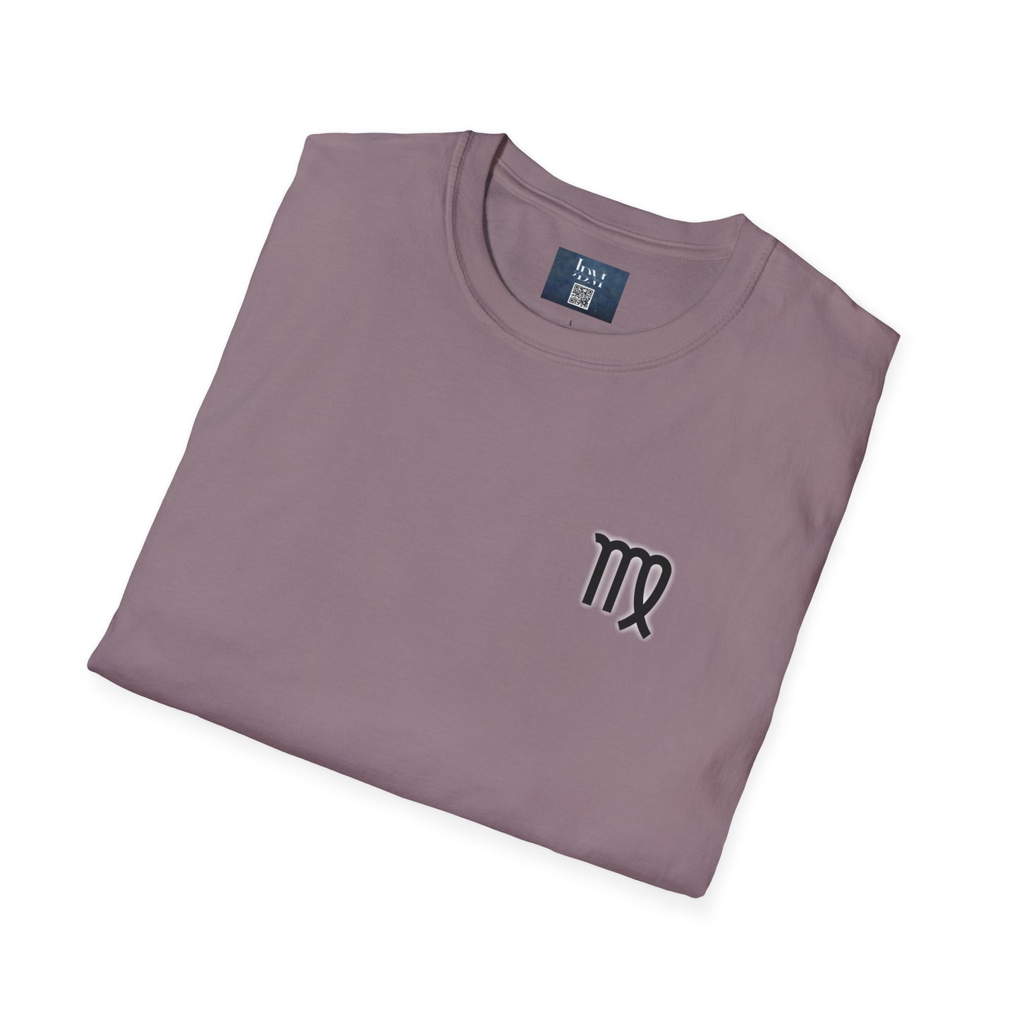 Virgo Zodiac Crew Neck T-Shirt – Hand-Drawn Celestial Design (Non-AI)