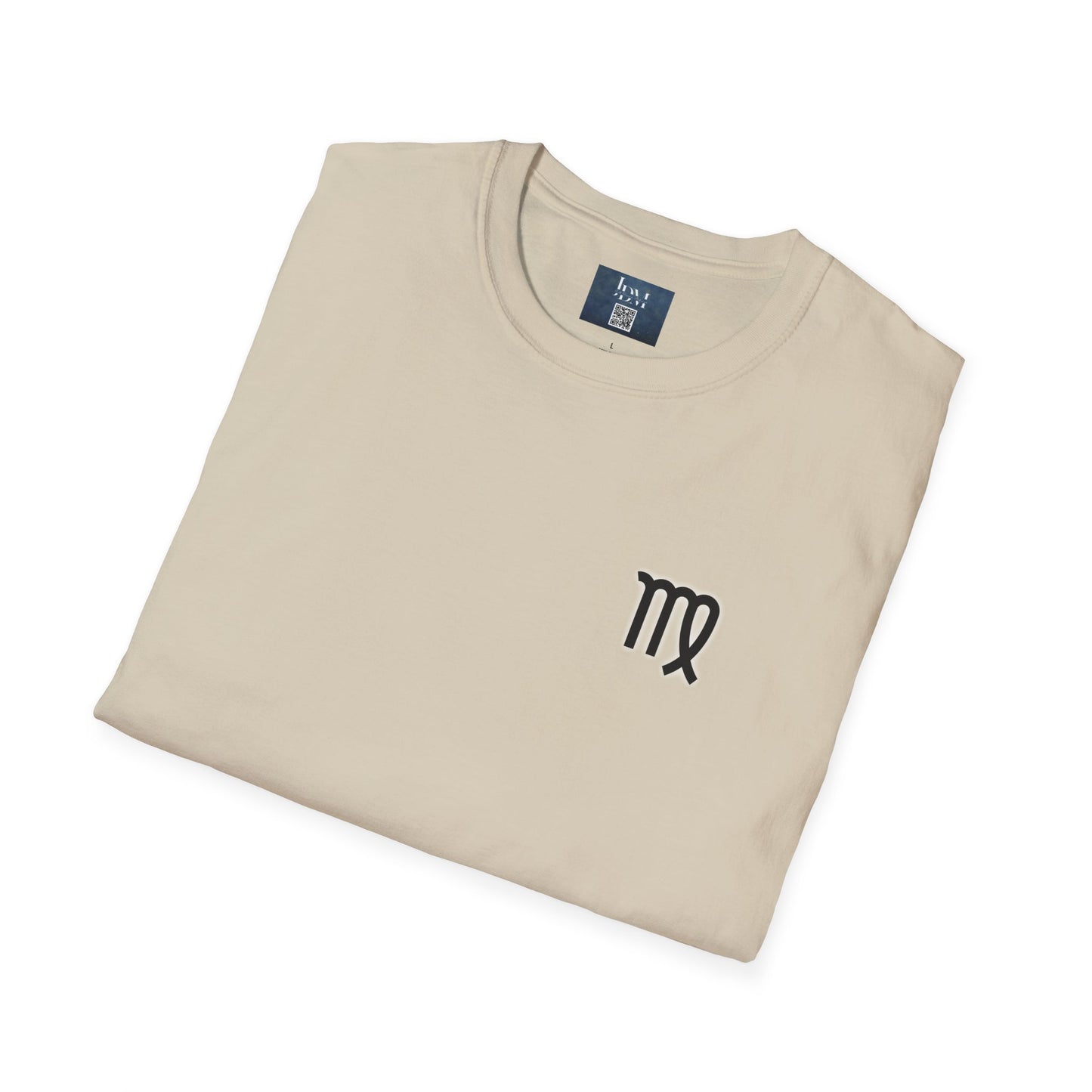 Virgo Zodiac Crew Neck T-Shirt – Hand-Drawn Celestial Design (Non-AI)