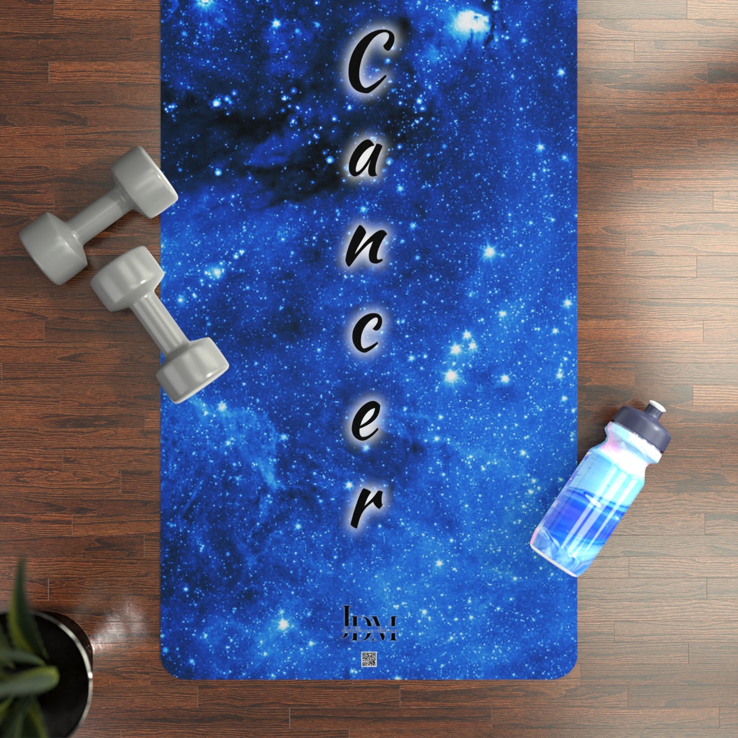 Cancer Zodiac Rubber Yoga Mat — Celestial Goat Astrology Design