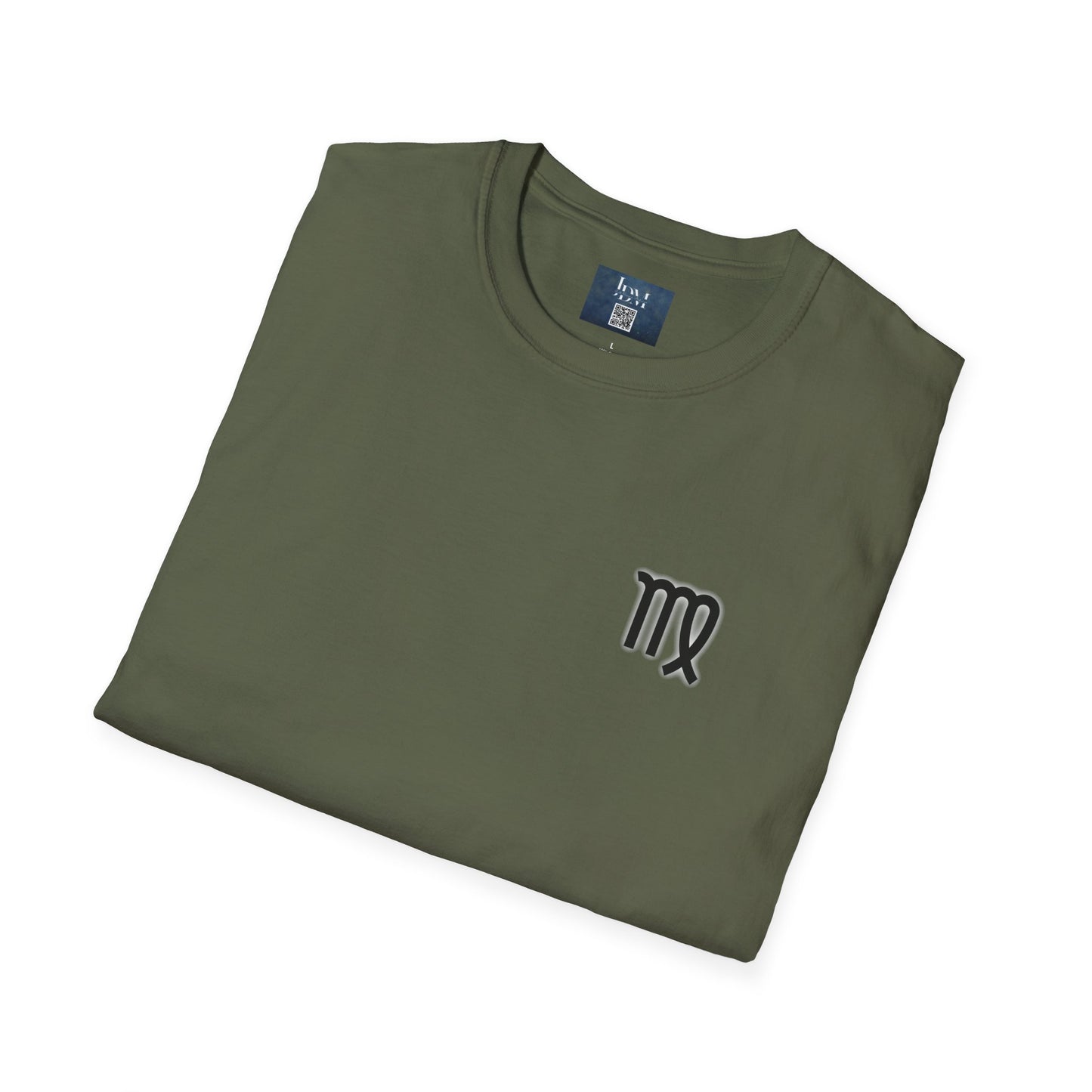 Virgo Zodiac Crew Neck T-Shirt – Hand-Drawn Celestial Design (Non-AI)