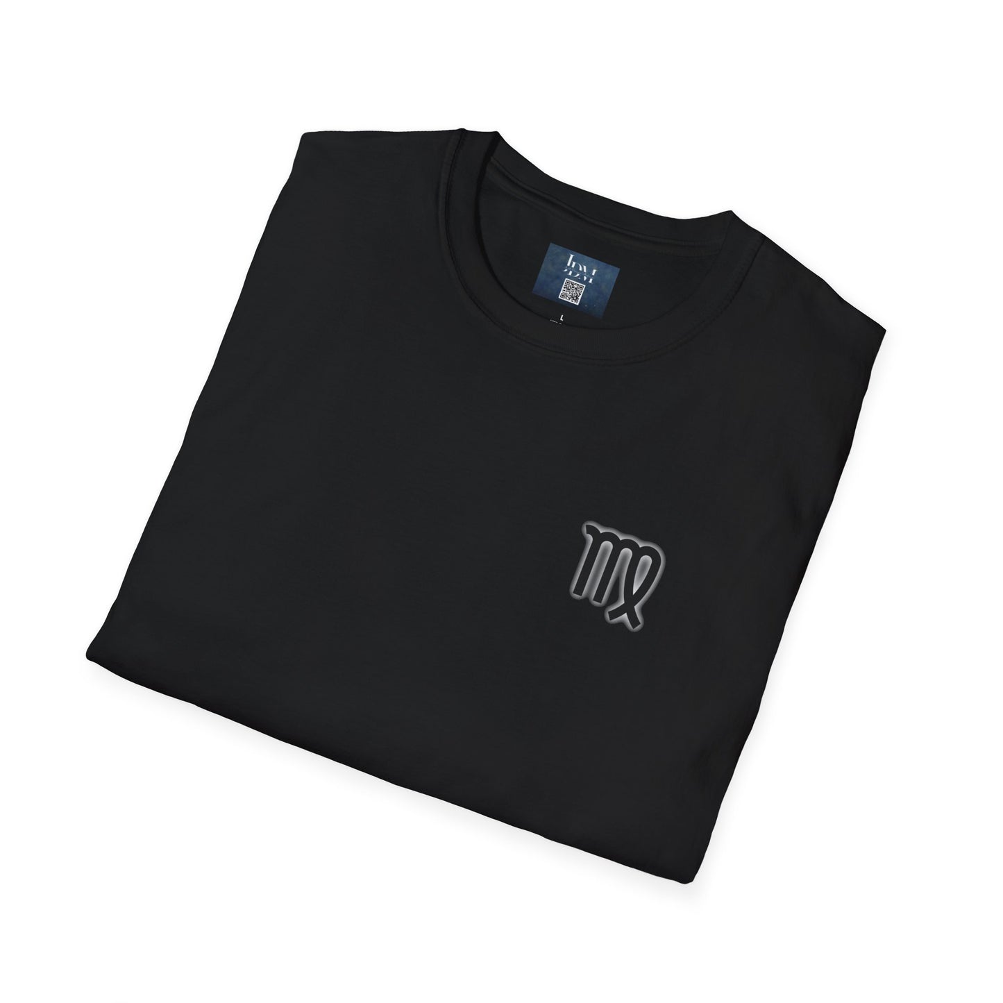 Virgo Zodiac Crew Neck T-Shirt – Hand-Drawn Celestial Design (Non-AI)
