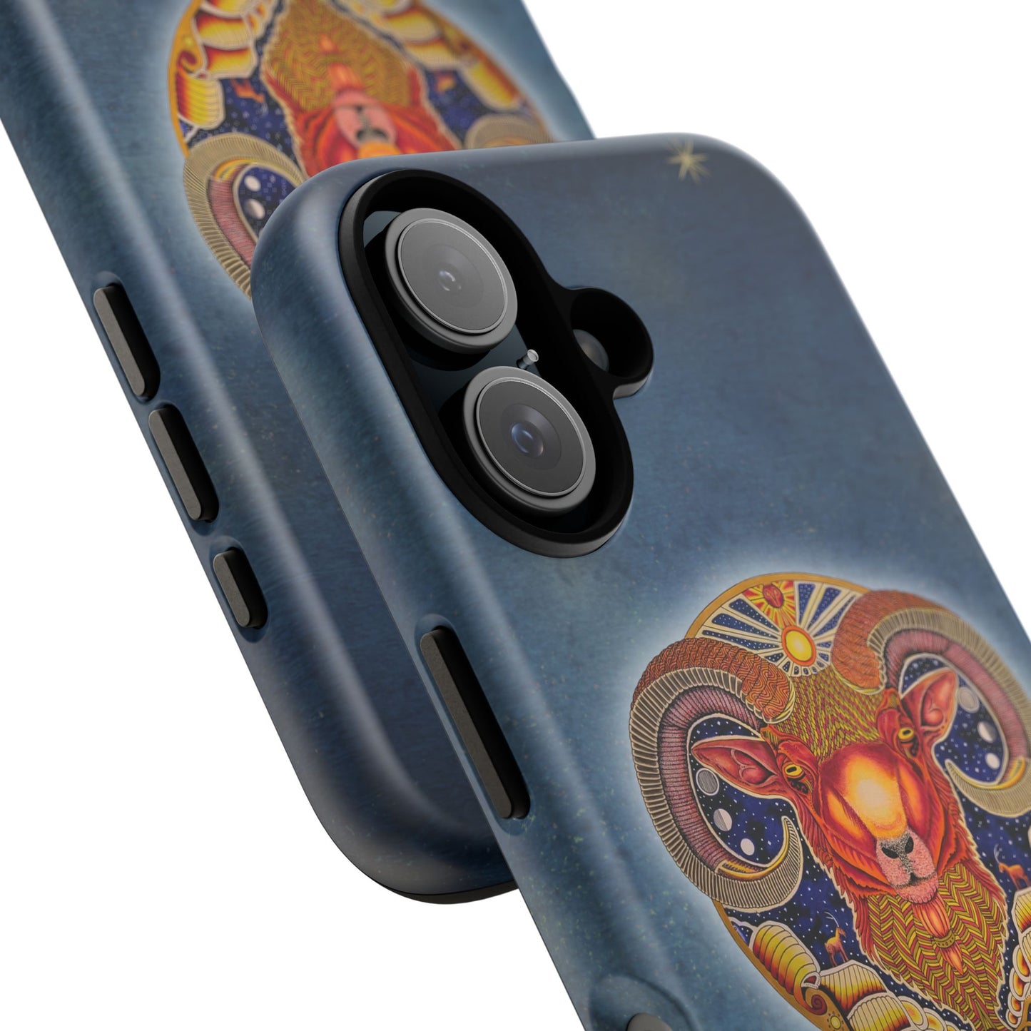 Aries Zodiac Phone Case - Hand-Drawn Celestial Design (Non-AI)