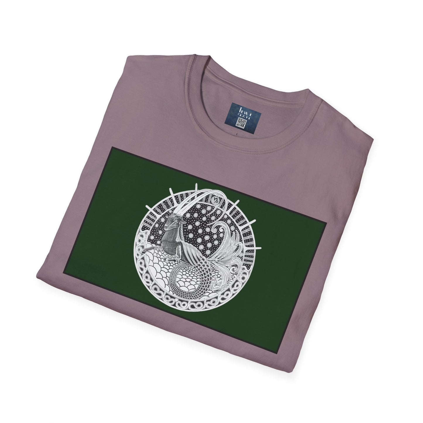 Capricorn Zodiac Crew Neck T-Shirt – Hand-Drawn Celestial Design (Non-AI) Universal