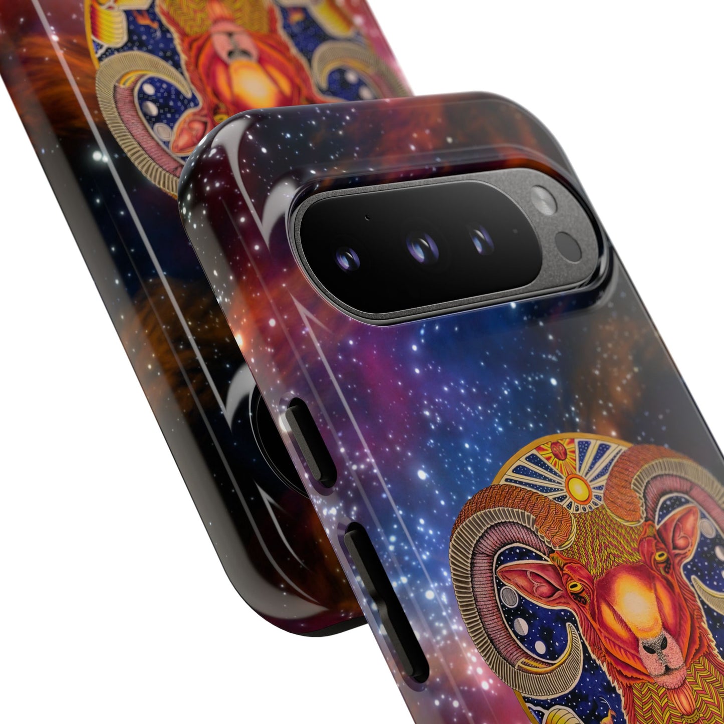 Aries Zodiac Tough Phone Case – Hand-Drawn Celestial Design (Non-AI)