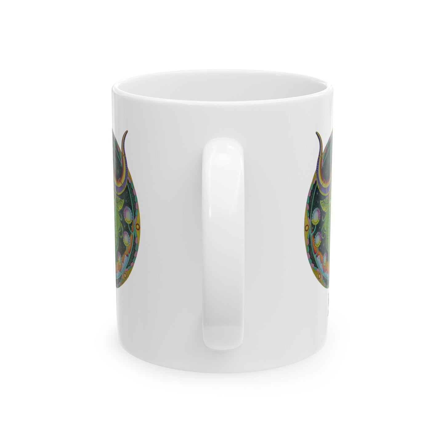 Taurus Zodiac Mug - Hand-Drawn Celestial Design (Non-AI)