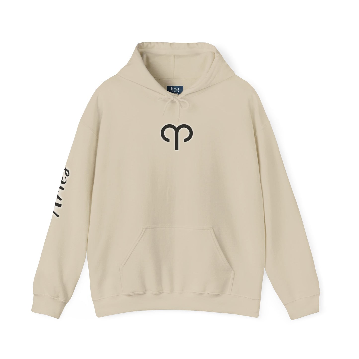 Aries Zodiac Hoodie - Hand-Drawn Celestial Design (Non-AI)