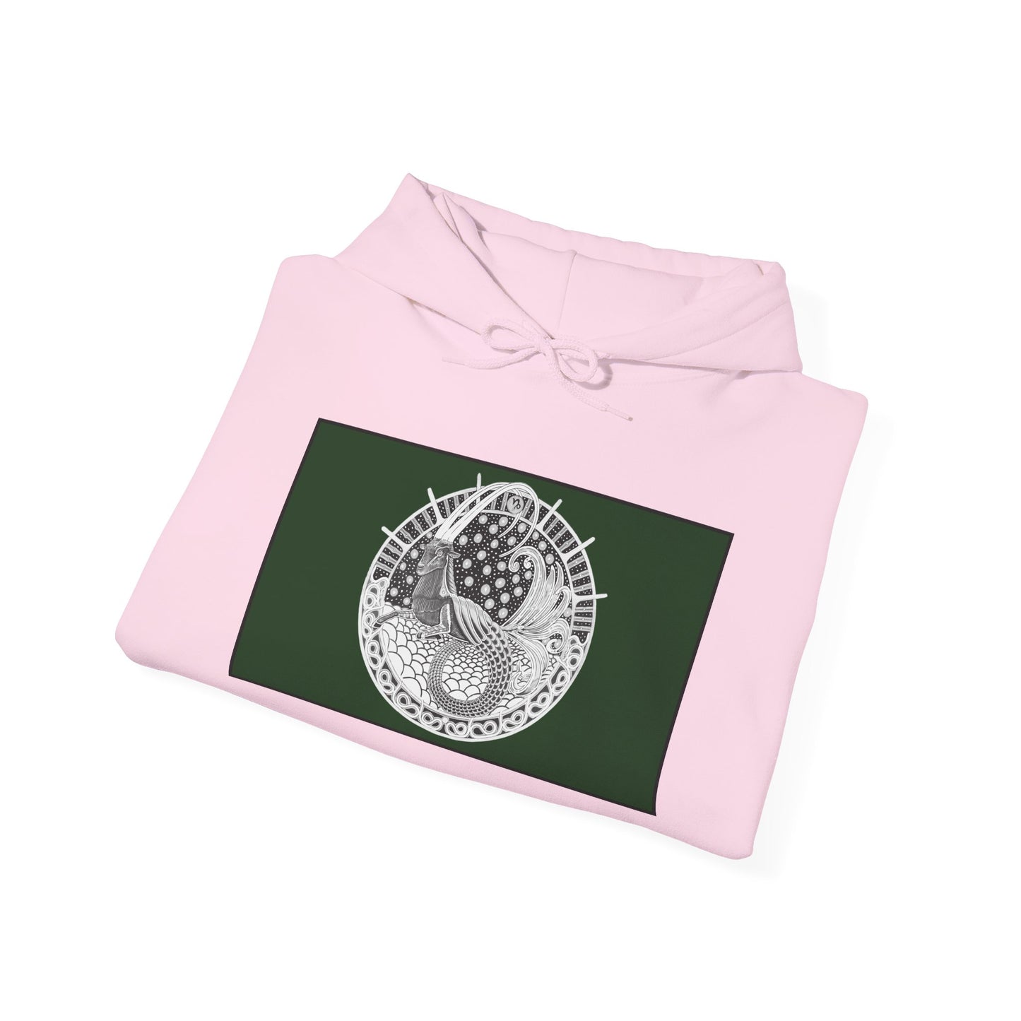 Capricorn Zodiac Hoodie – Hand-Drawn Celestial Design (Non-AI) Universal