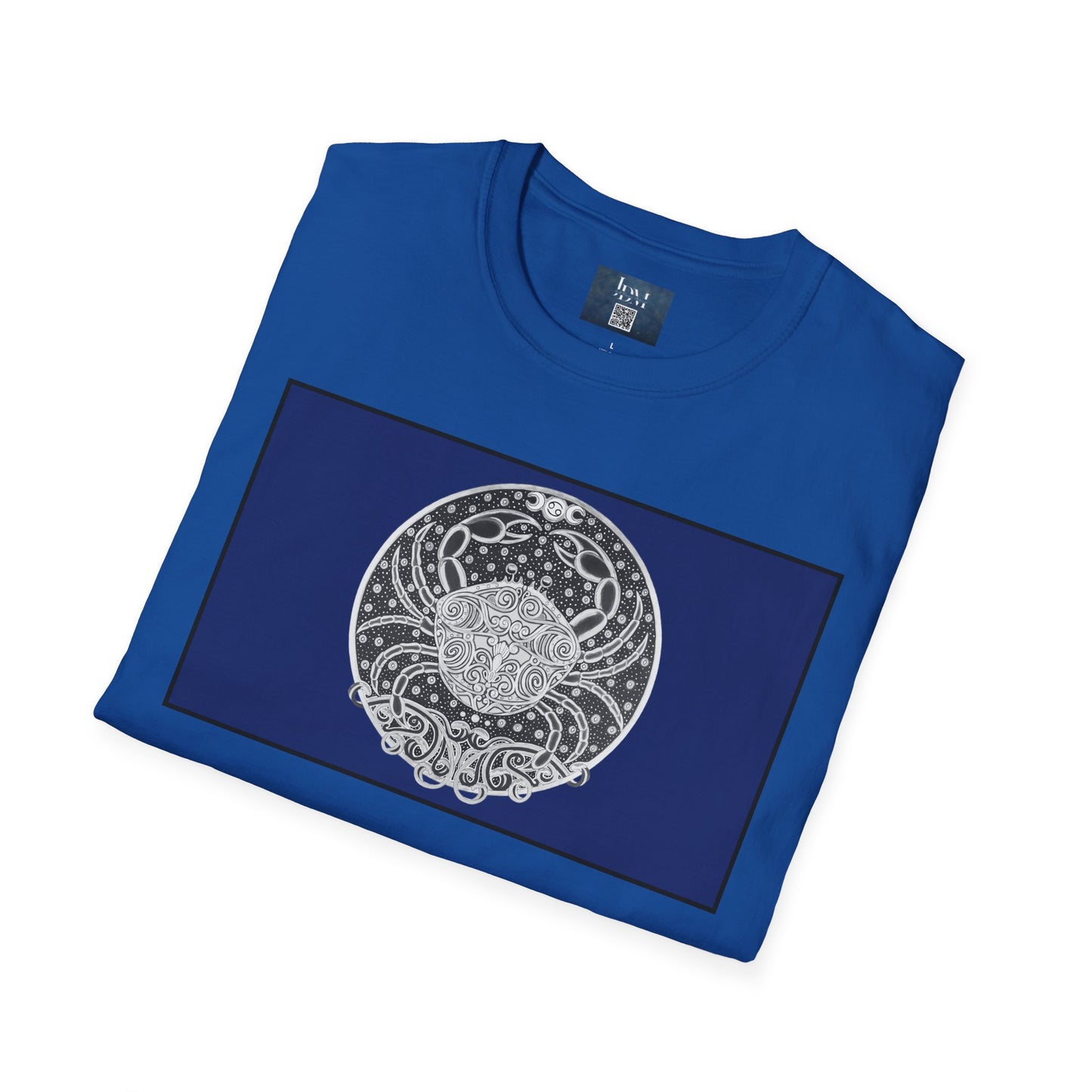Cancer Zodiac Crew Neck T-Shirt – Hand-Drawn Celestial Design (Non-AI) Universal