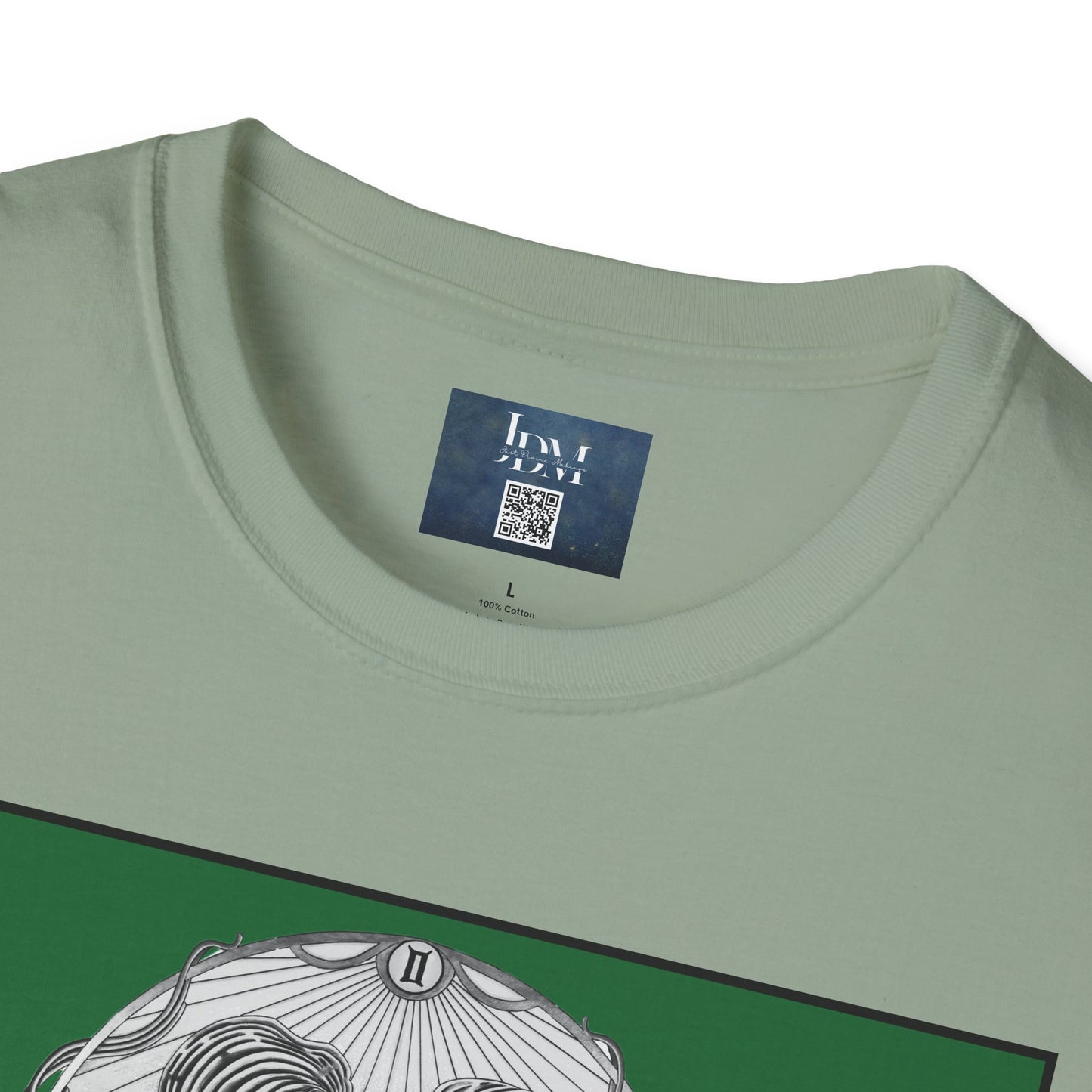 Gemini Zodiac Softstyle T-Shirt - Hand-Drawn Celestial Design (Non-AI) Universal