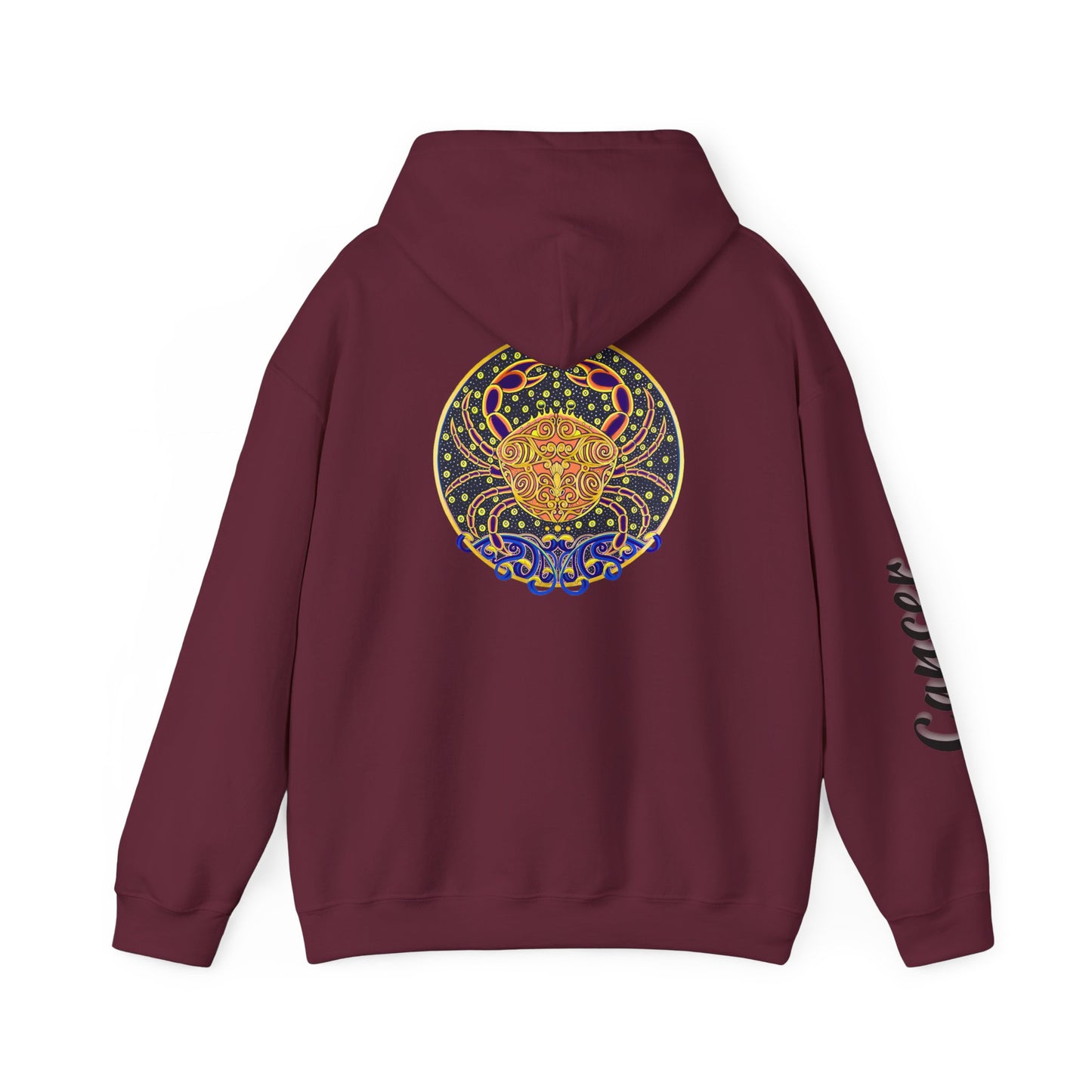 Cancer Zodiac Hoodie – Hand-Drawn Celestial Design (Non-AI)