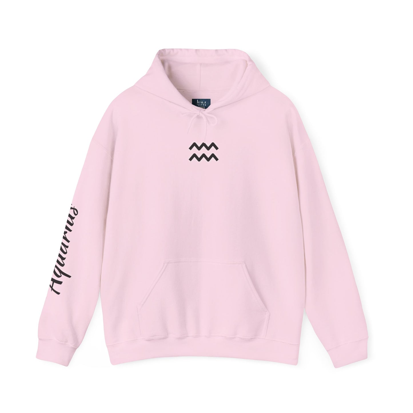 Aquarius Zodiac Hoodie – Hand-Drawn Celestial Design (Non-AI)