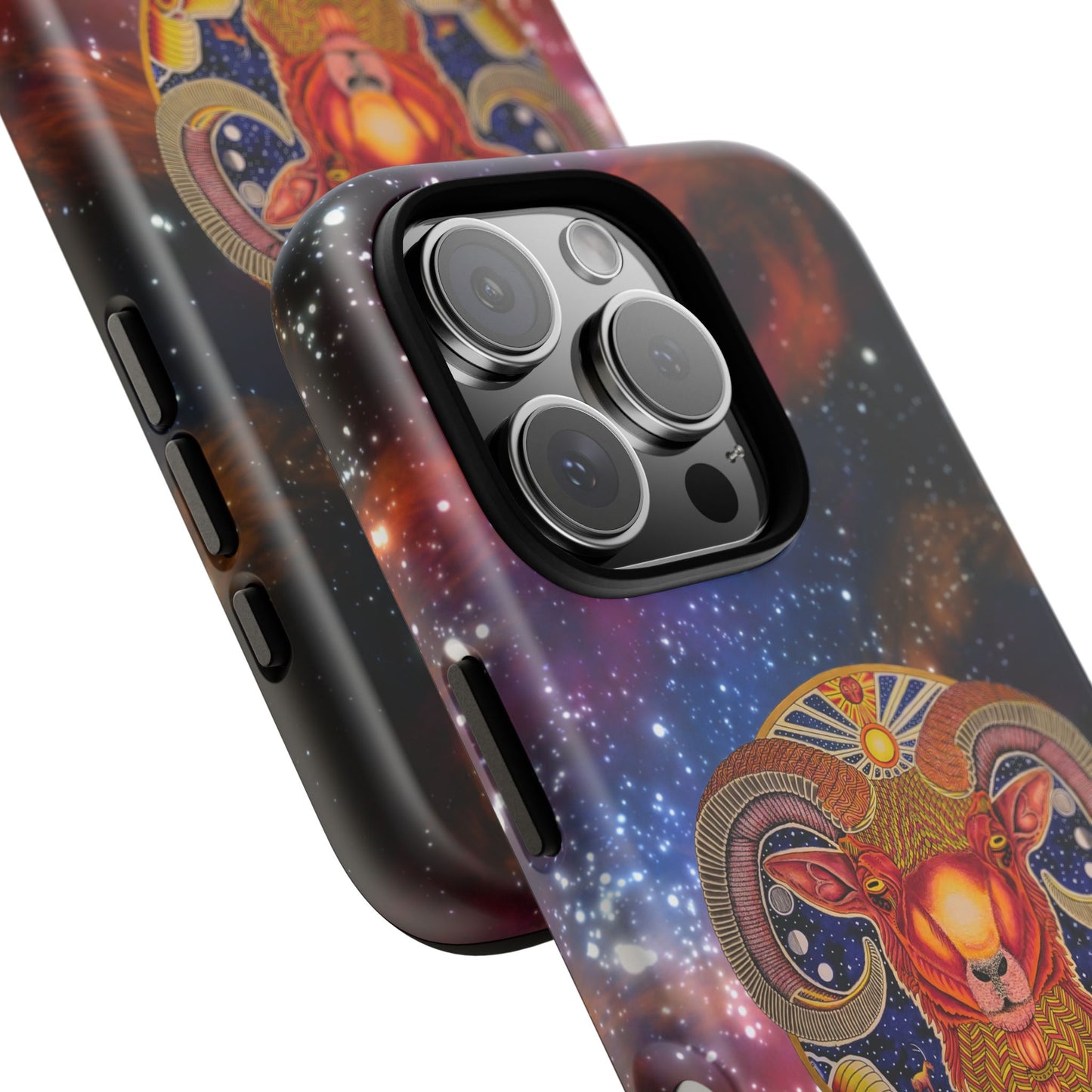 Aries Zodiac Tough Phone Case – Hand-Drawn Celestial Design (Non-AI)