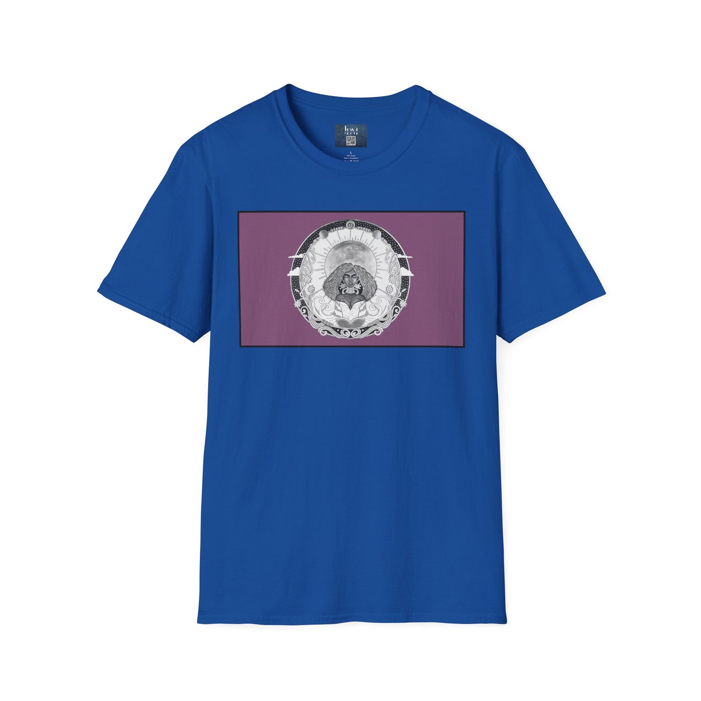Virgo Zodiac Crew Neck T-Shirt – Hand-Drawn Celestial Design (Non-AI) Universal