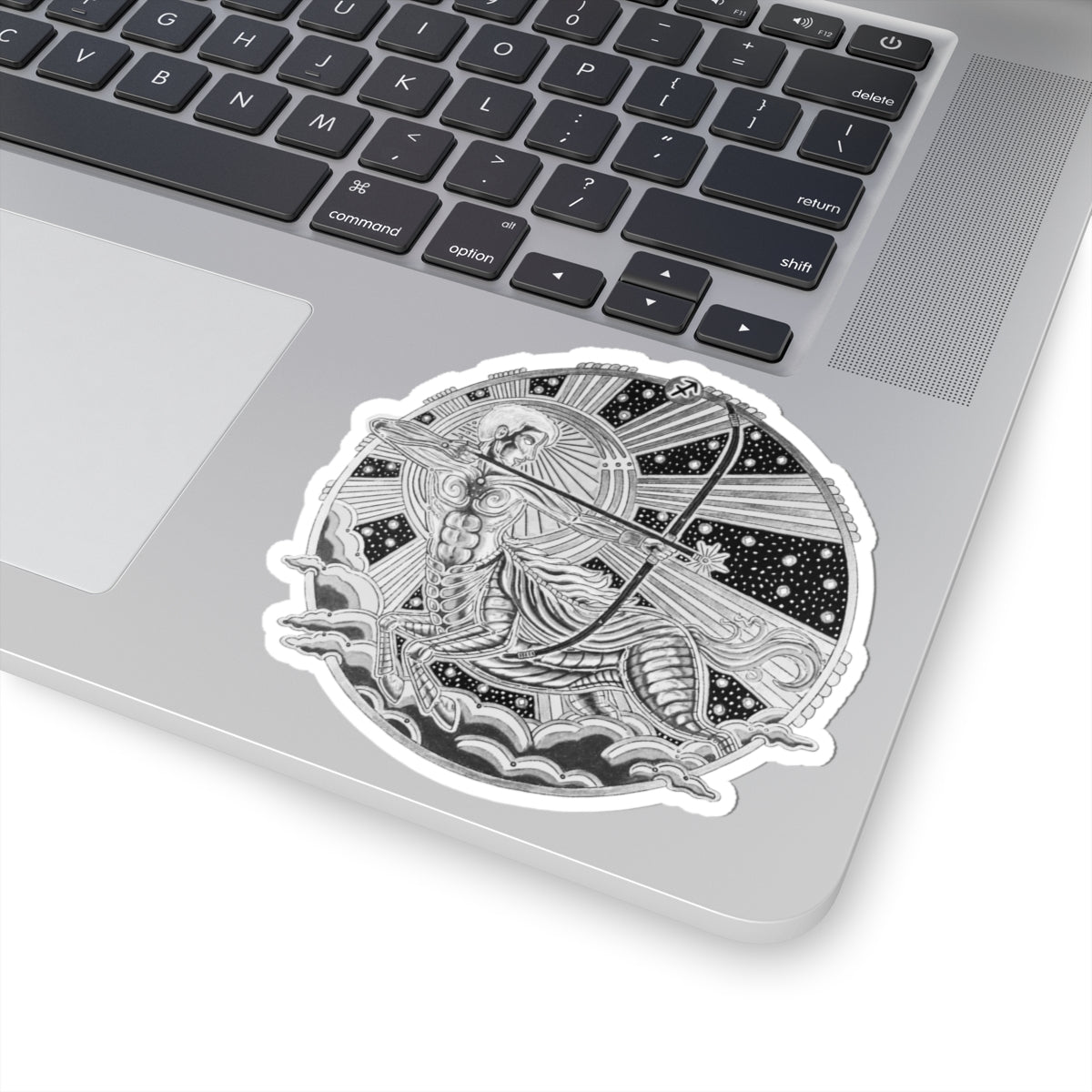 Sagittarius Zodiac Kiss-Cut Sticker - Hand-Drawn Celestial Design (Non-AI) Universal