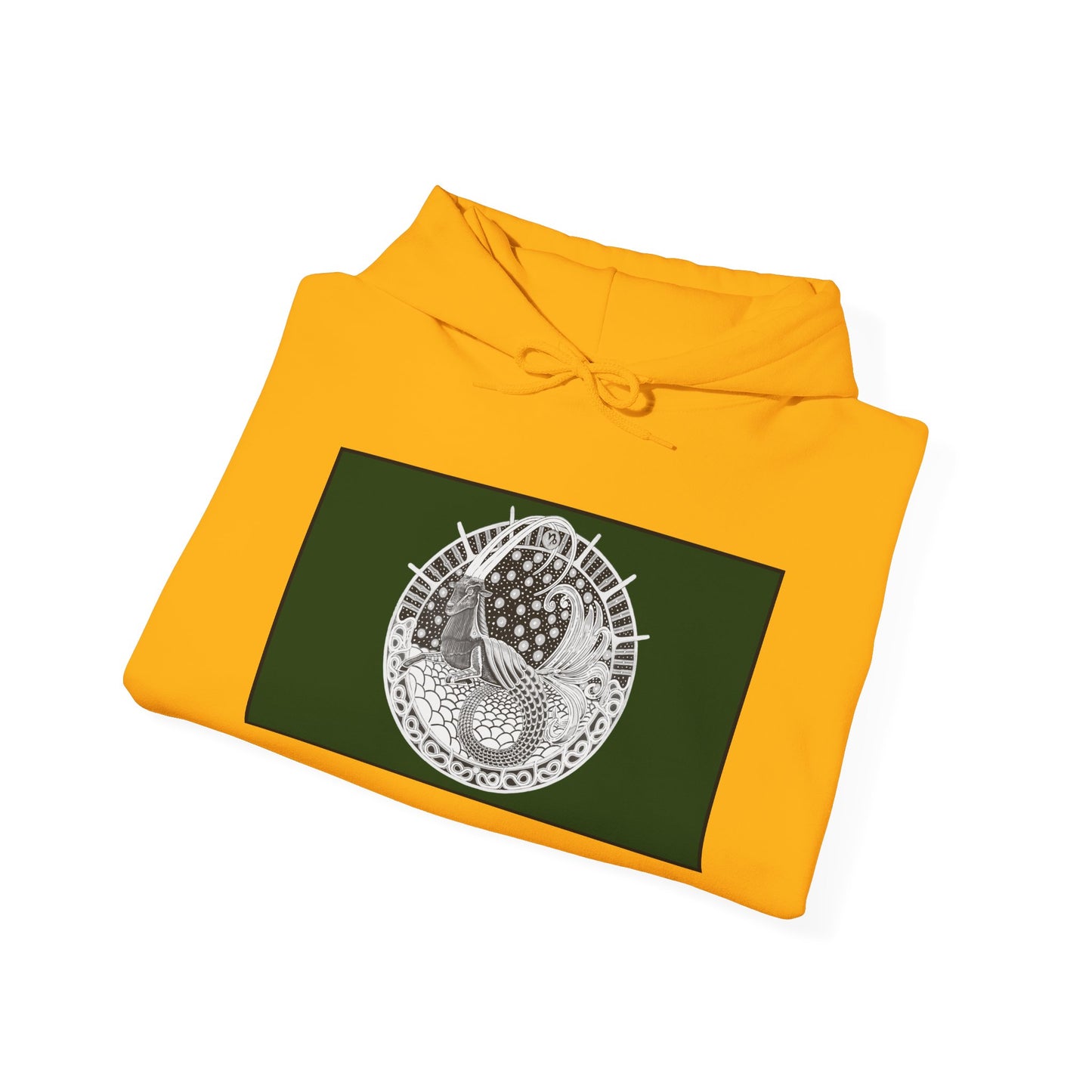 Capricorn Zodiac Hoodie – Hand-Drawn Celestial Design (Non-AI) Universal