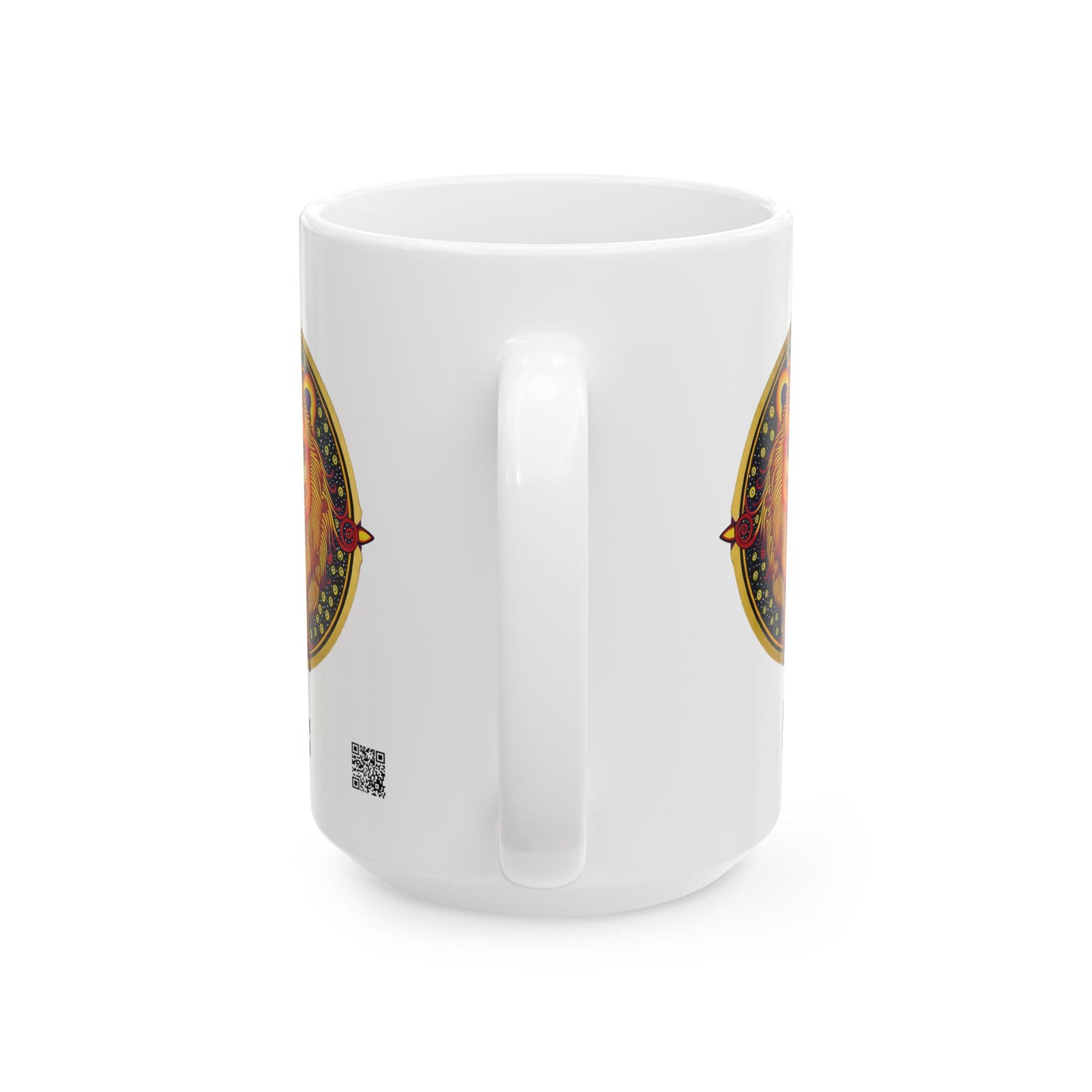 Leo Zodiac Mug – Hand-Drawn Celestial Design (Non-AI)
