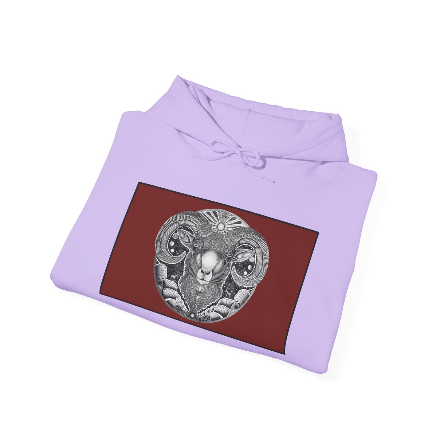 Aries Zodiac Hoodie - Hand-Drawn Celestial Design (Non-AI) Universal