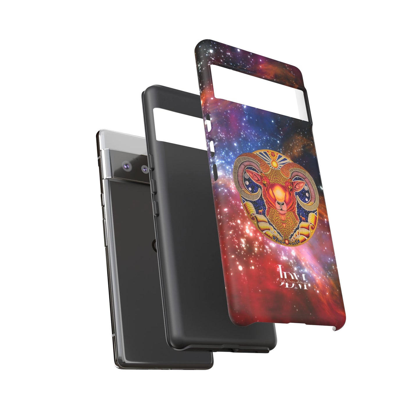 Aries Zodiac Tough Phone Case – Hand-Drawn Celestial Design (Non-AI)