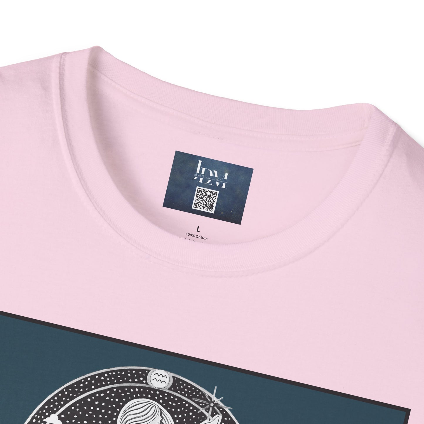 Aquarius Zodiac Crew Neck T-Shirt – Hand-Drawn Celestial Design (Non-AI) Universal