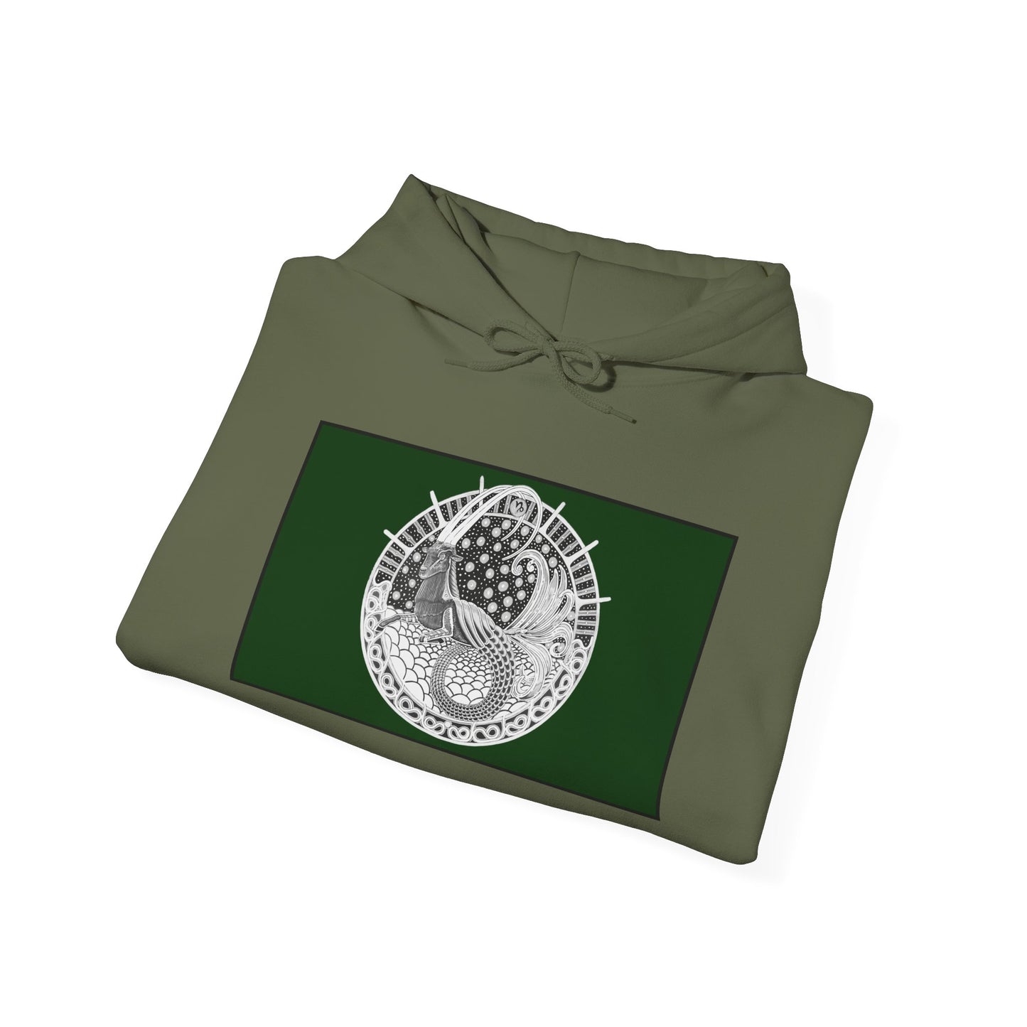 Capricorn Zodiac Hoodie – Hand-Drawn Celestial Design (Non-AI) Universal