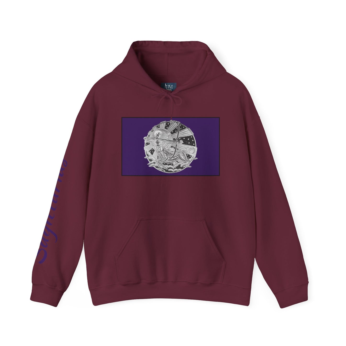 Sagittarius Zodiac Hoodie – Hand-Drawn Celestial Design (Non-AI) Universal
