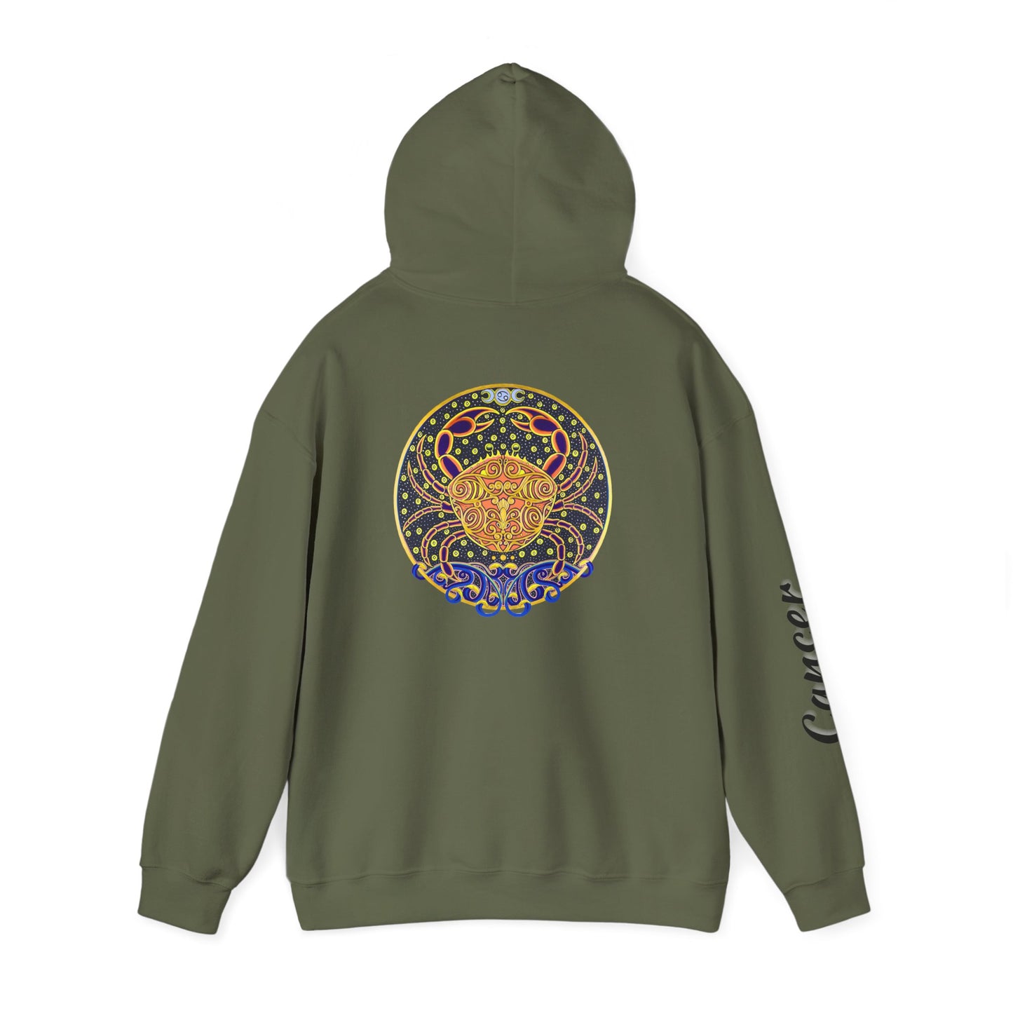 Cancer Zodiac Hoodie – Hand-Drawn Celestial Design (Non-AI)