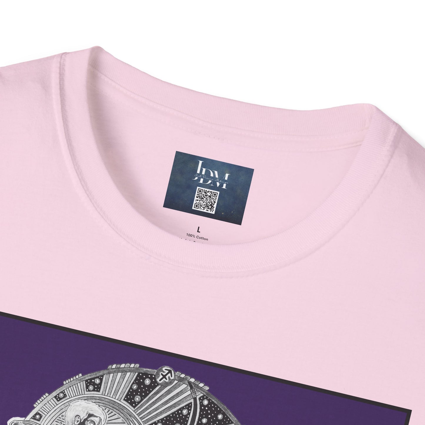 Sagittarius Zodiac Crew Neck T-Shirt – Hand-Drawn Celestial Design (Non-AI) Universal