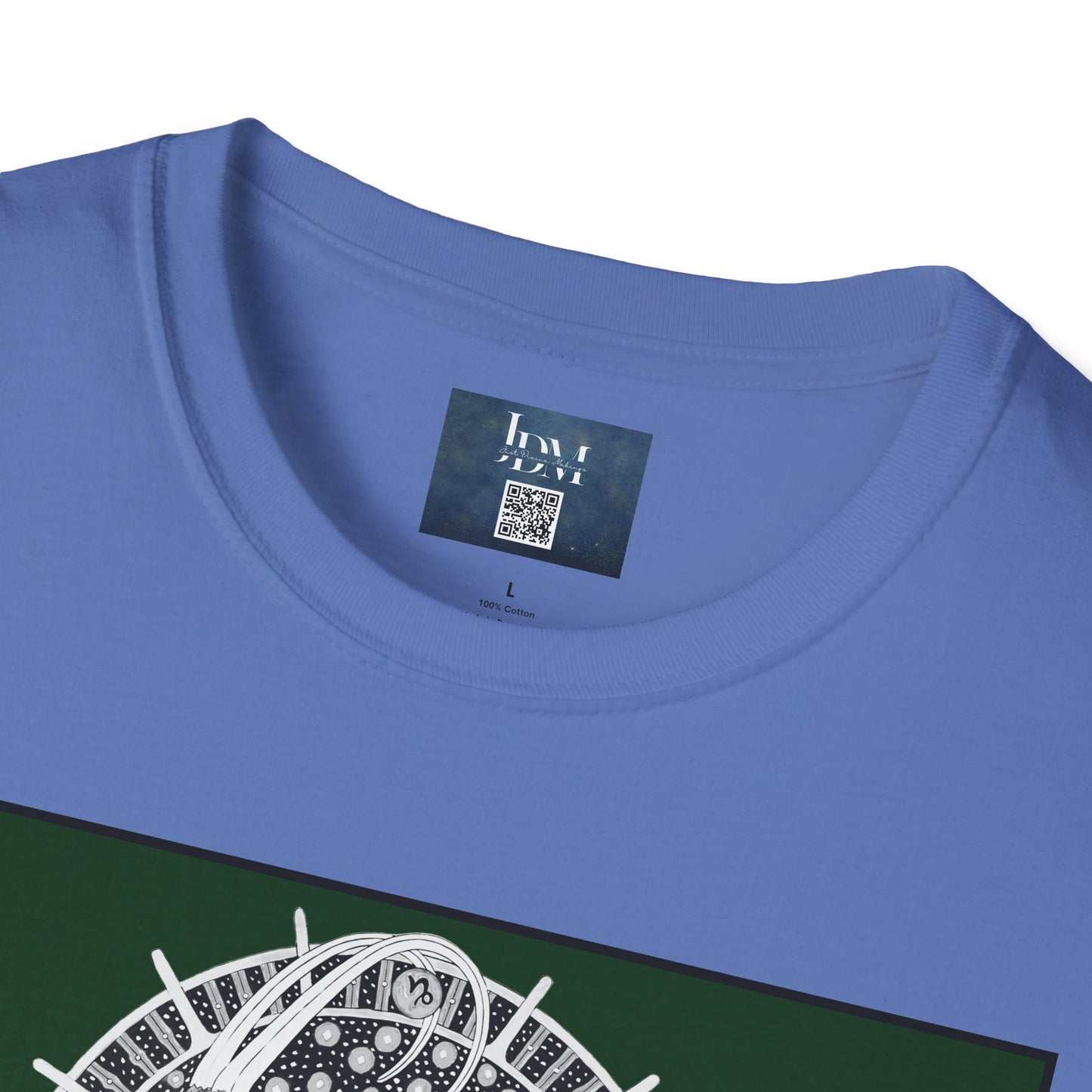 Capricorn Zodiac Crew Neck T-Shirt – Hand-Drawn Celestial Design (Non-AI) Universal