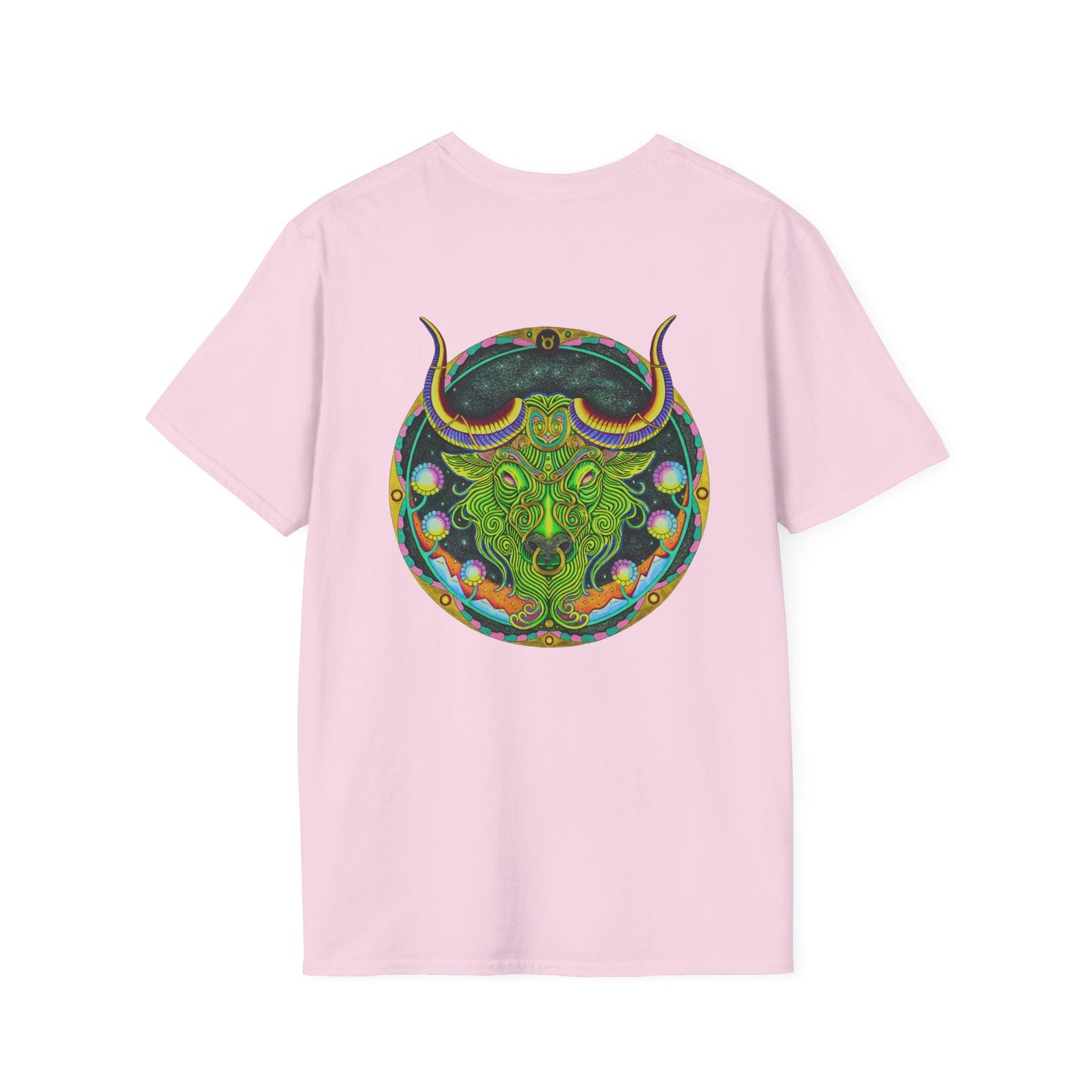 Taurus Zodiac Softstyle  T-Shirt - Hand-Drawn Celestial Design (Non-AI)