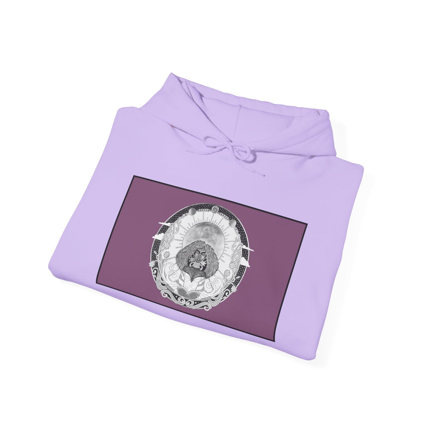 Virgo Zodiac Hoodie – Hand-Drawn Celestial Design (Non-AI) Universal