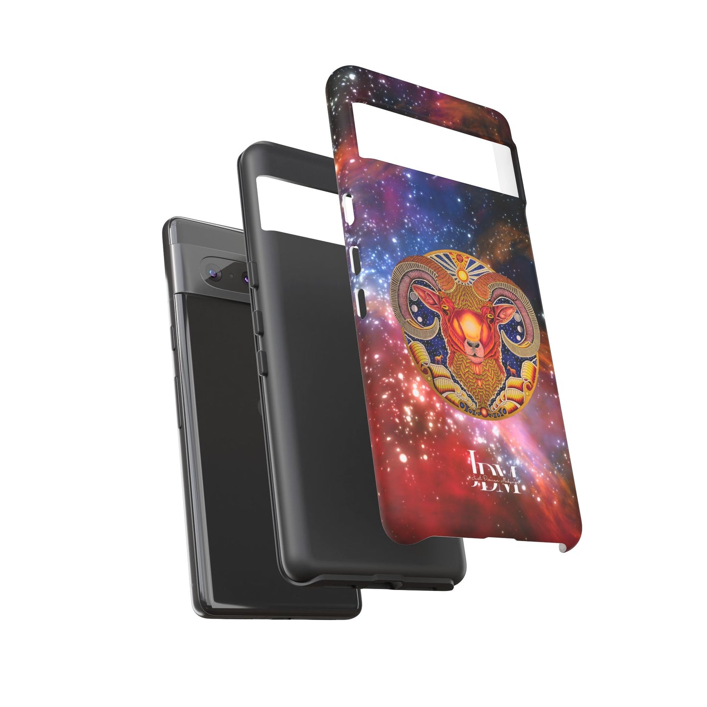 Aries Zodiac Tough Phone Case – Hand-Drawn Celestial Design (Non-AI)