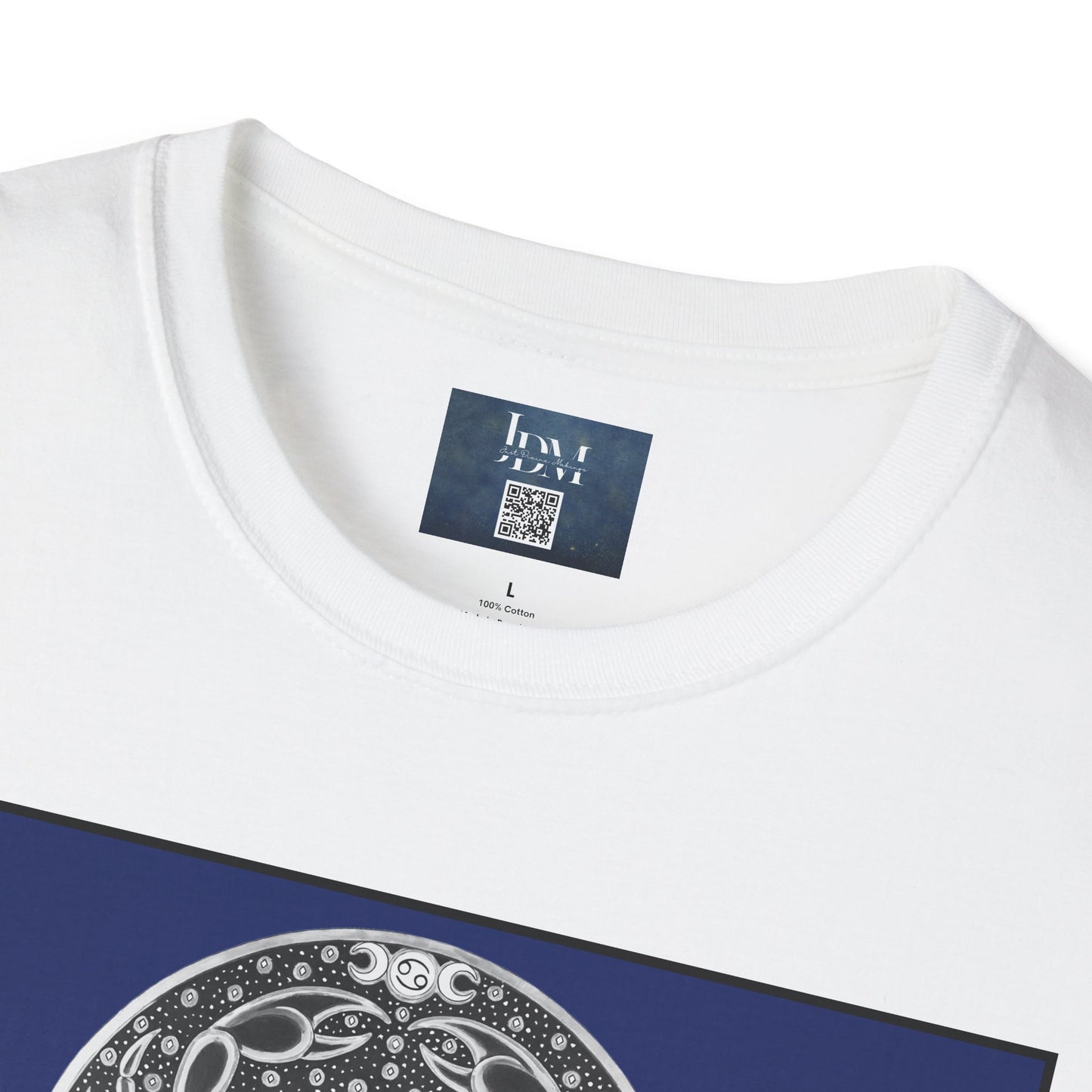 Cancer Zodiac Crew Neck T-Shirt – Hand-Drawn Celestial Design (Non-AI) Universal