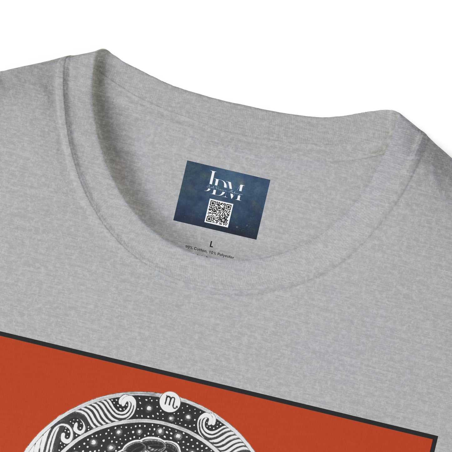 Scorpio Zodiac Crew Neck T-Shirt – Hand-Drawn Celestial Design (Non-AI) Universal