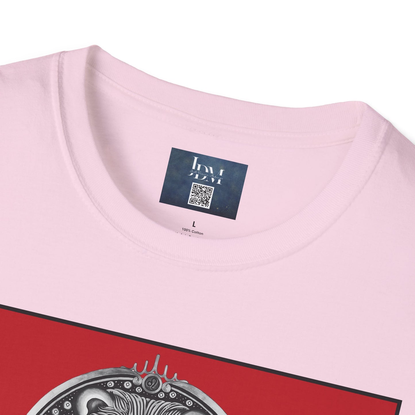 Leo Zodiac Crew Neck T-Shirt – Hand-Drawn Celestial Design (Non-AI) Universal