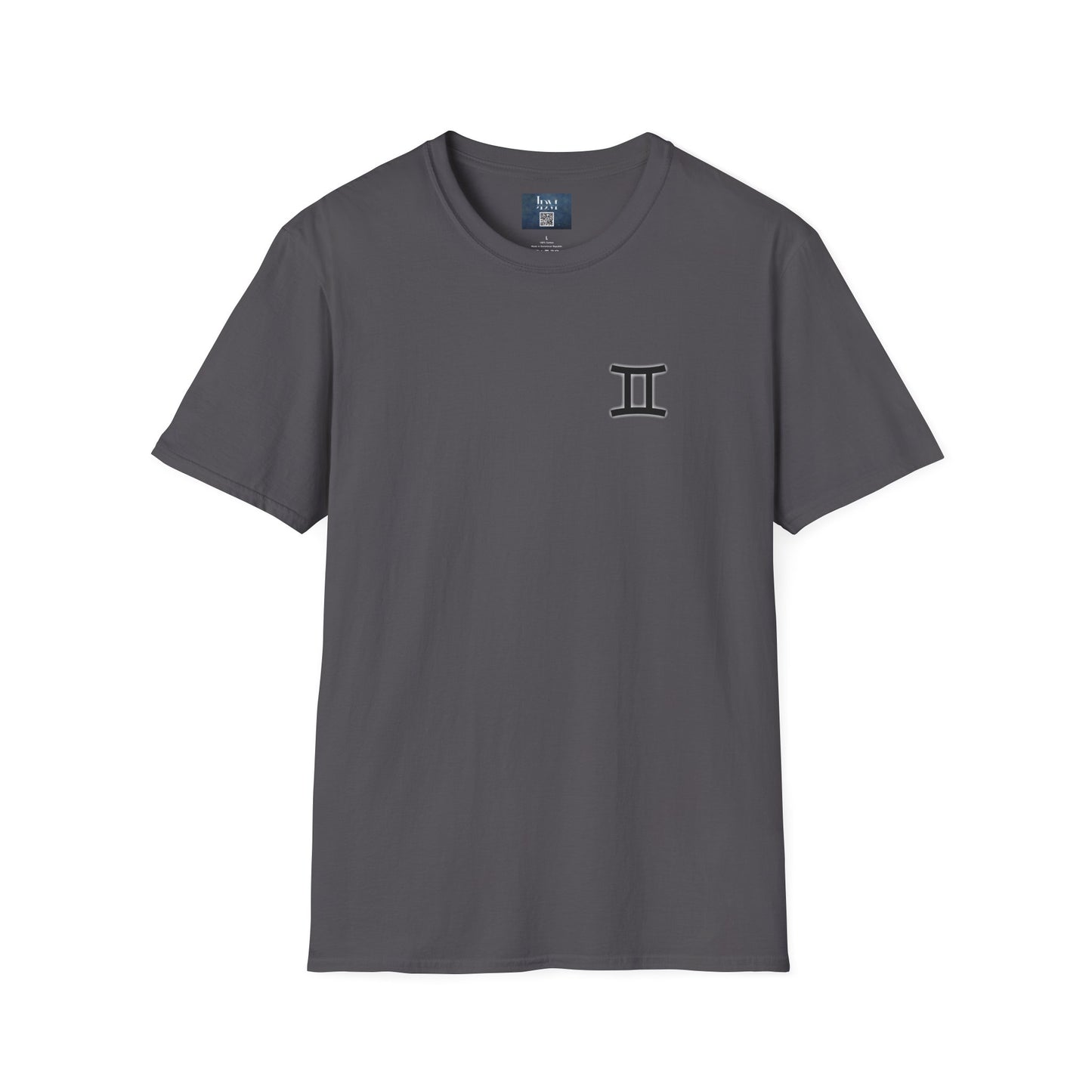 Gemini Zodiac Softstyle T-Shirt - Hand-Drawn Celestial Design (Non-AI)