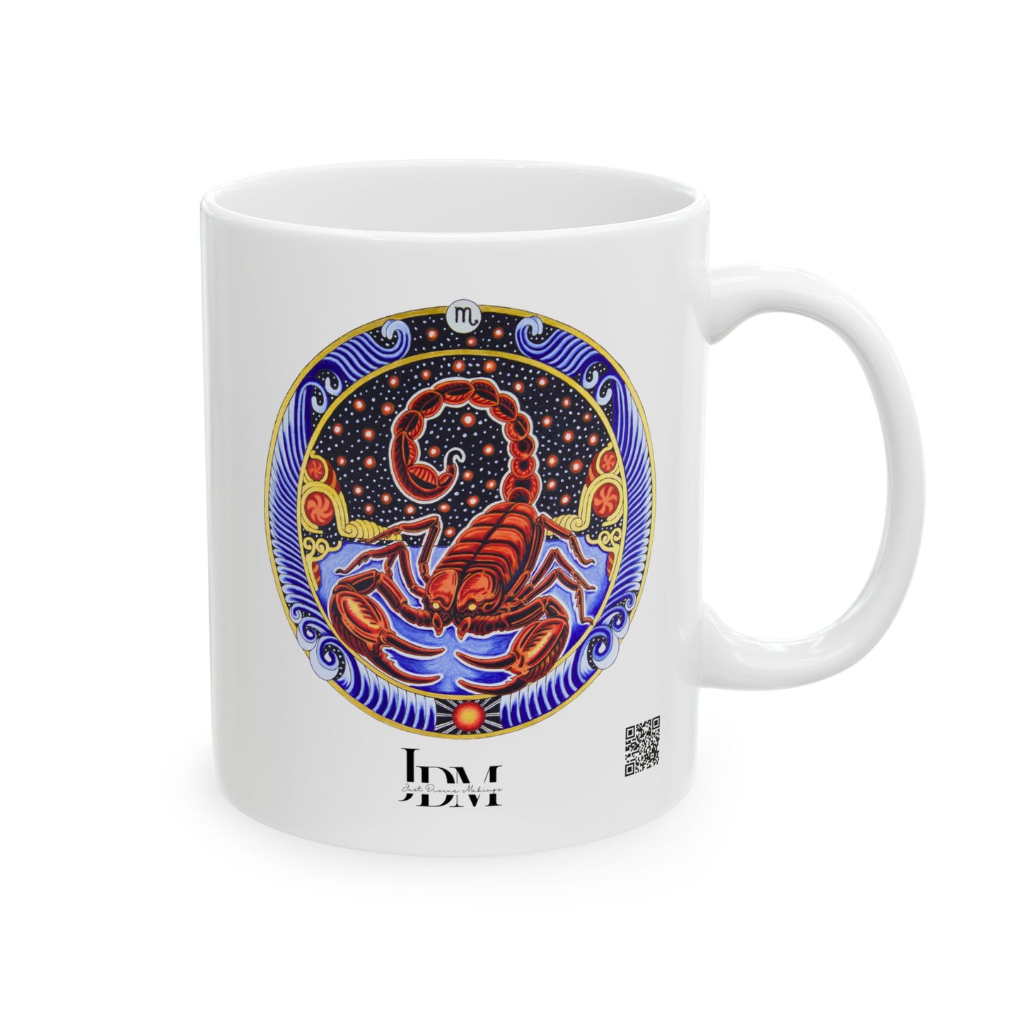 Scorpio Zodiac Mug – Hand-Drawn Celestial Design (Non-AI)