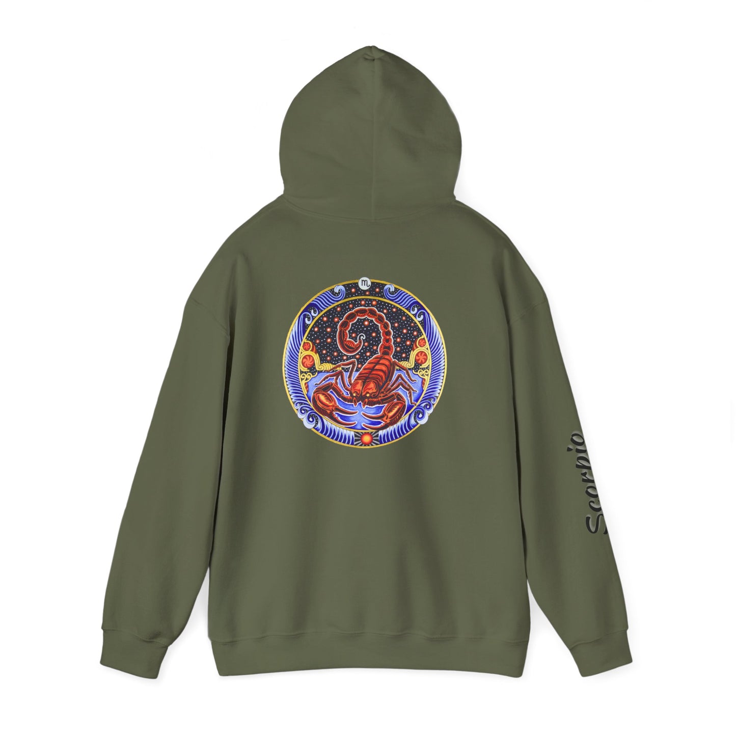 Scorpio Zodiac Hoodie – Hand-Drawn Celestial Design (Non-AI)